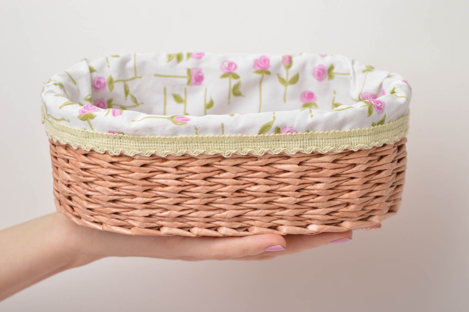 Decorative basket home decor handmade gifts paper basket woven basket cool gifts photo 5