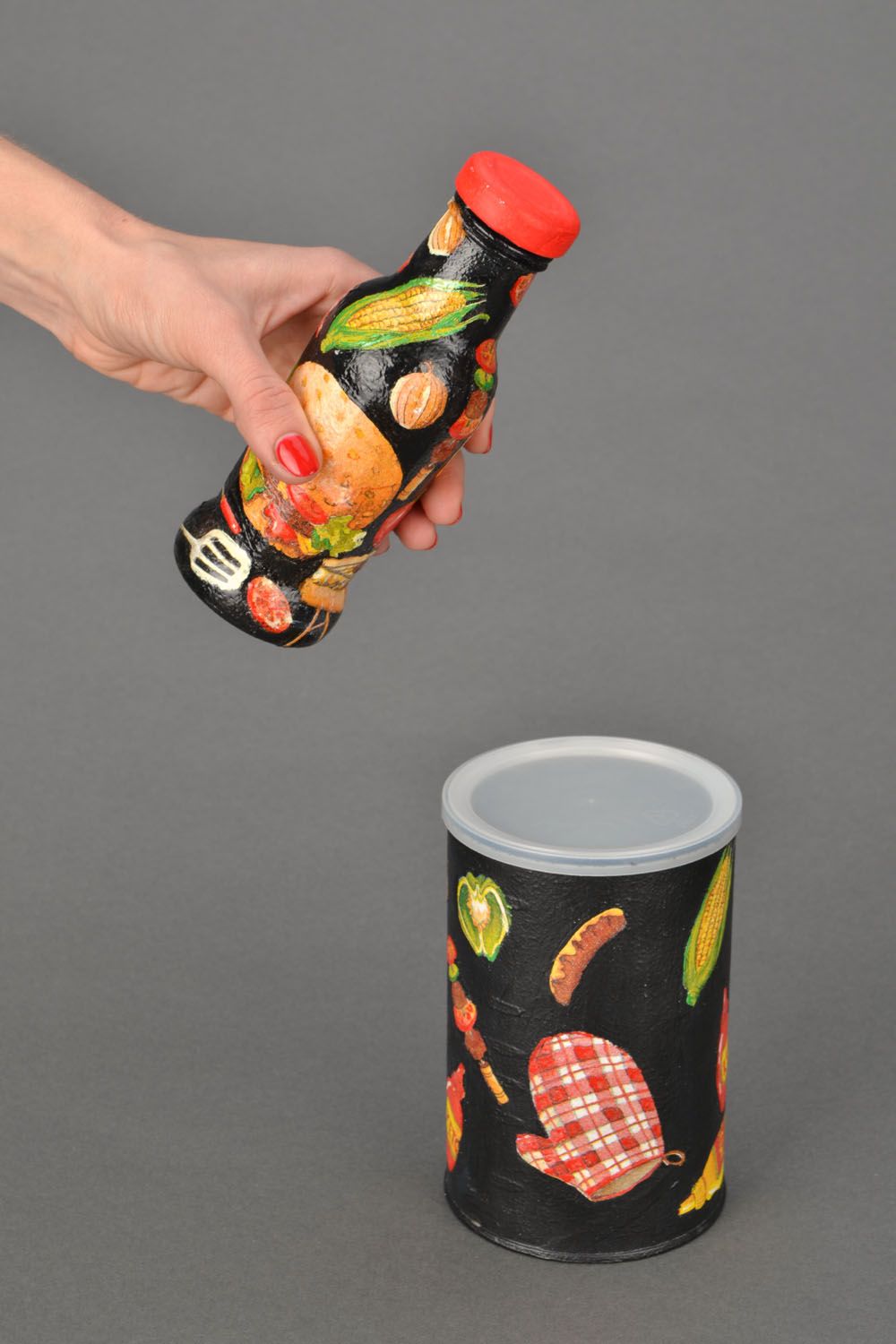 Декоративный набор: бутылочка и баночка фото 2