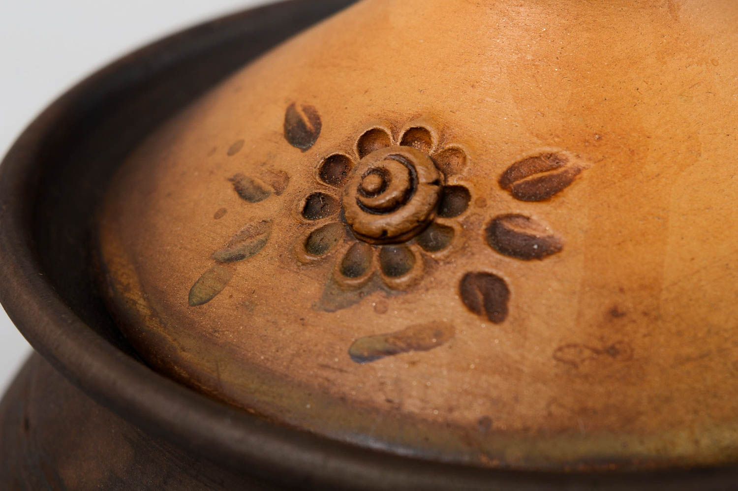 Handgefertigt Topf aus Ton Deko für Küche Keramik Geschirr umweltfreundlich foto 3