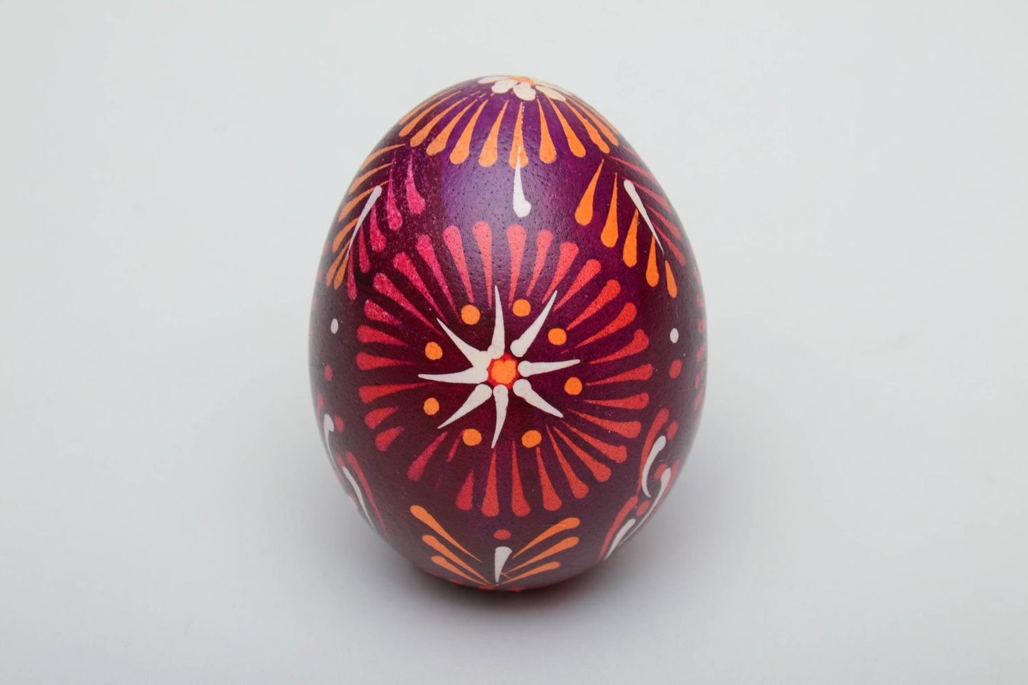 Handmade Easter egg with painting in Lemkiv style photo 2