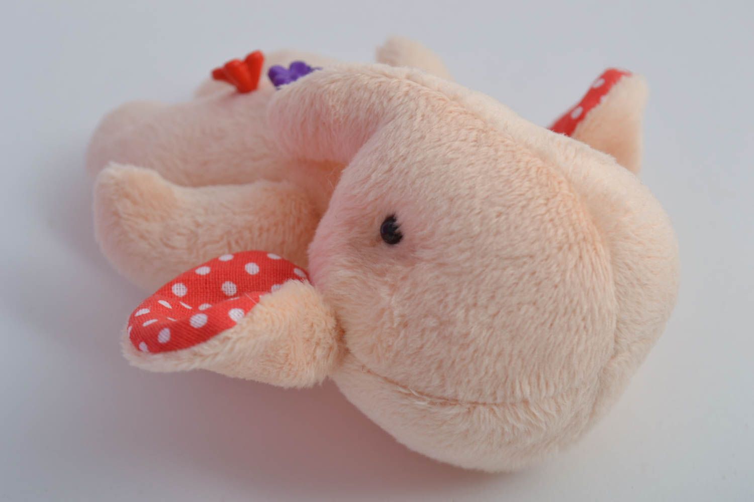 Handmade Kuscheltier Elefant Kleinkinder Spielzeug Stoff Tier Spielzeug Elefant foto 4