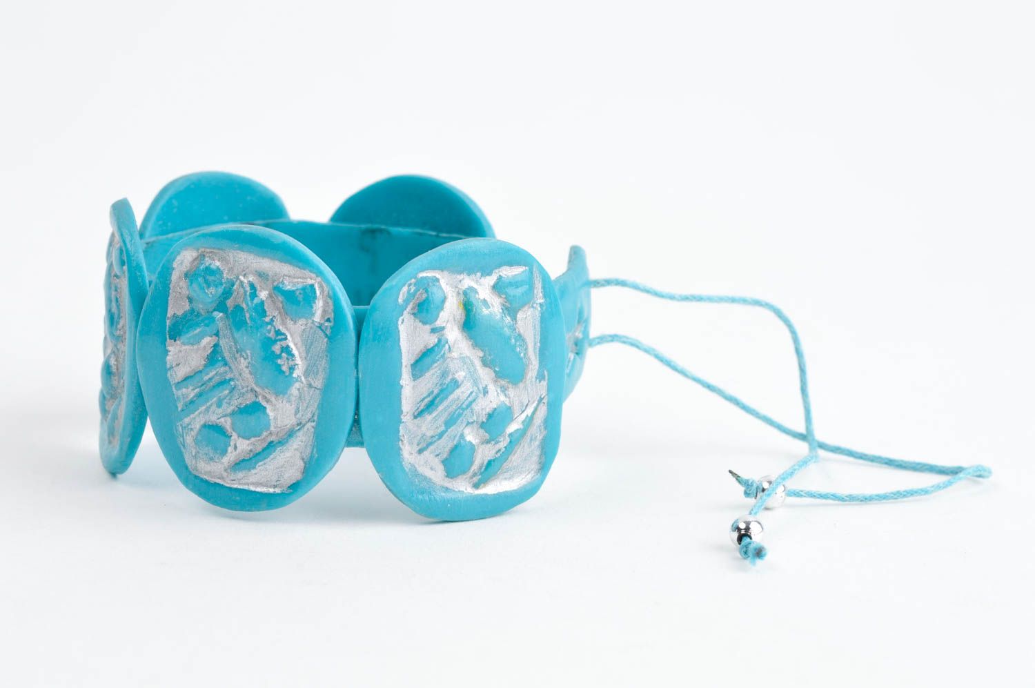 Beautiful handmade plastic bracelet polymer clay ideas costume jewelry photo 2