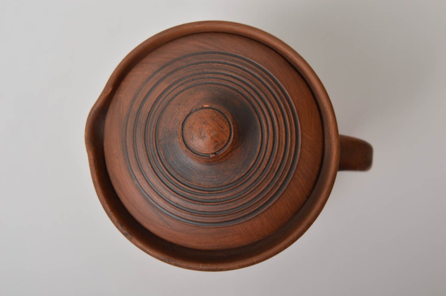 Pichet céramique fait main Cruche design marron 25 cl Vaisselle artisanale photo 3