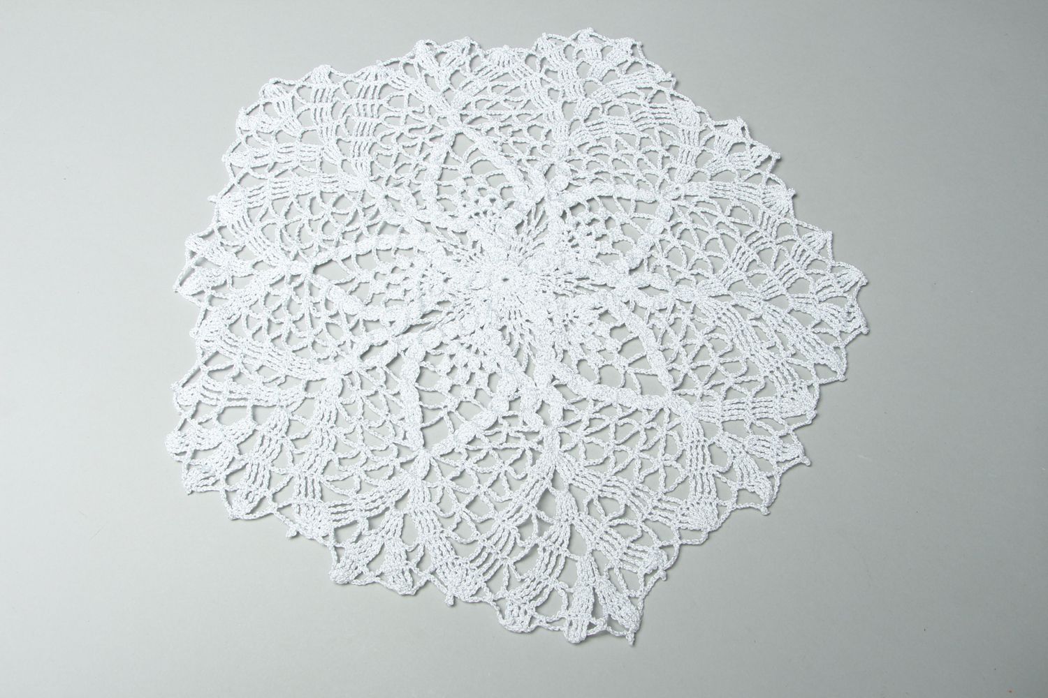 Handmade lacy crochet napkin photo 1