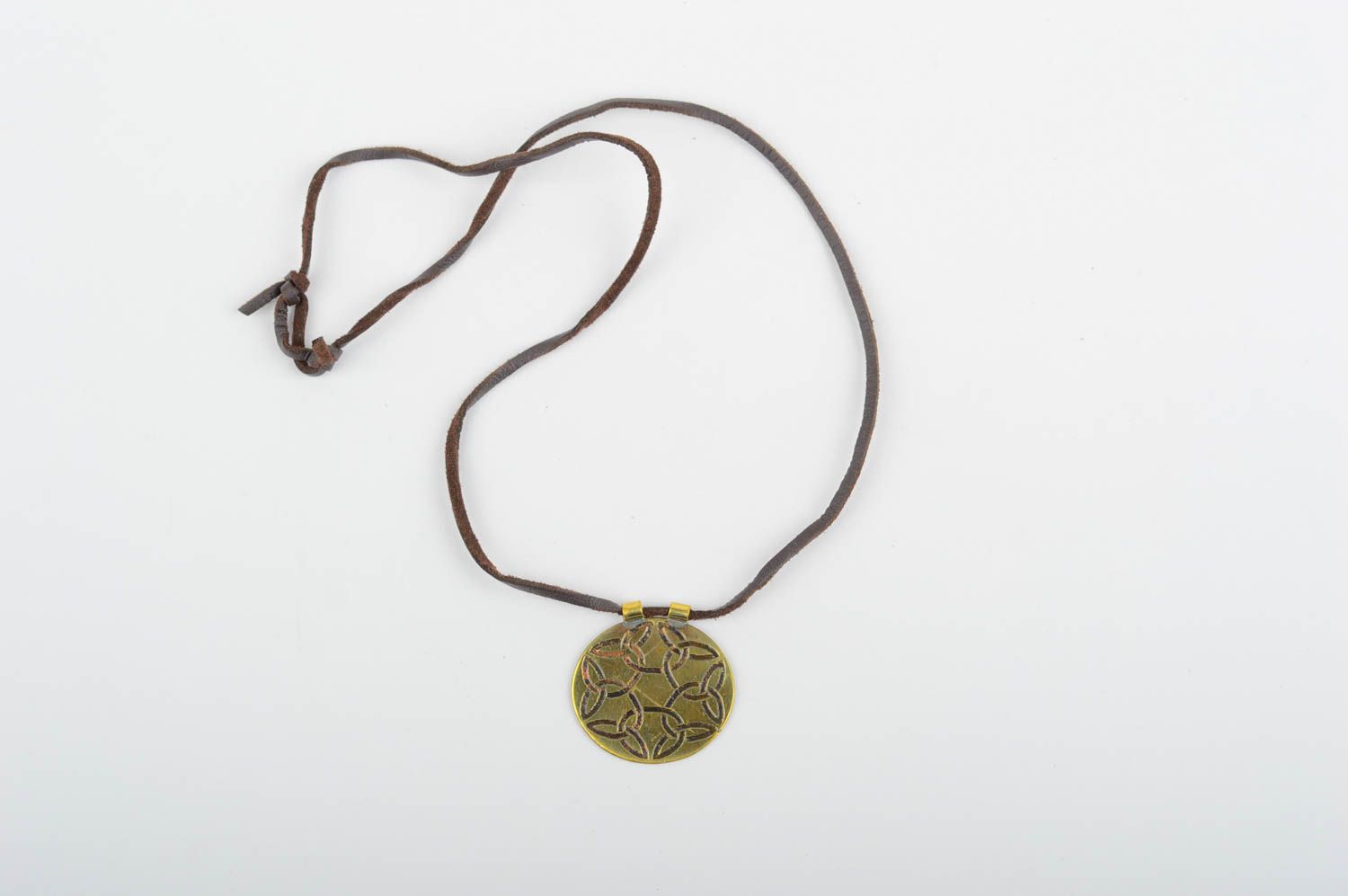Handmade neck pendant brass bijouterie metal accessories present for girlfriend photo 2