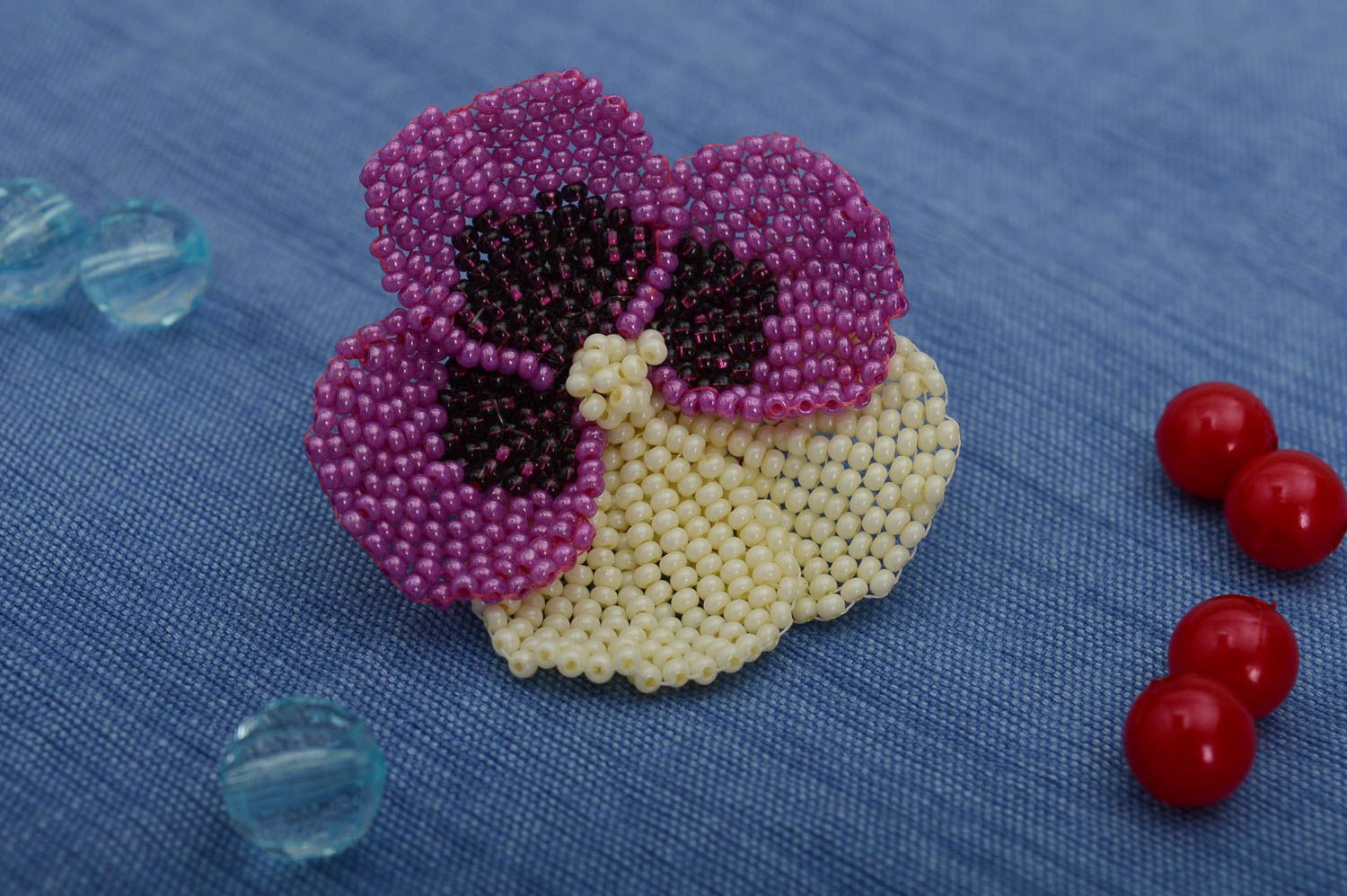Handmade stylish barrette beaded hair clip seed beads accessories for girls photo 1