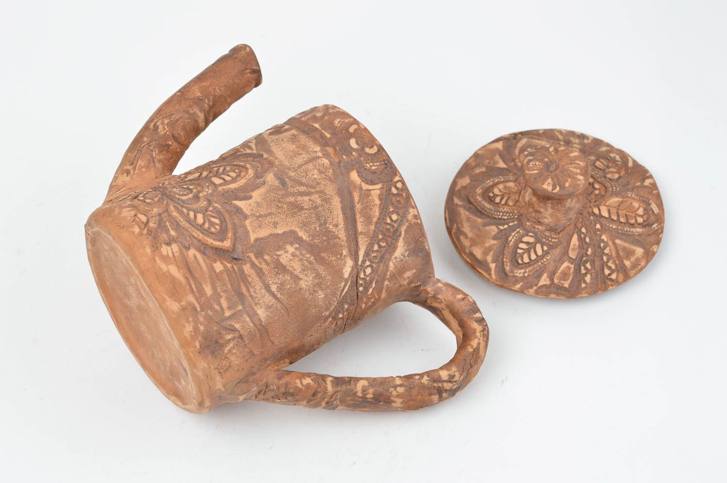 Beautiful handmade clay teapot designer ceramic teapot pottery art works photo 4