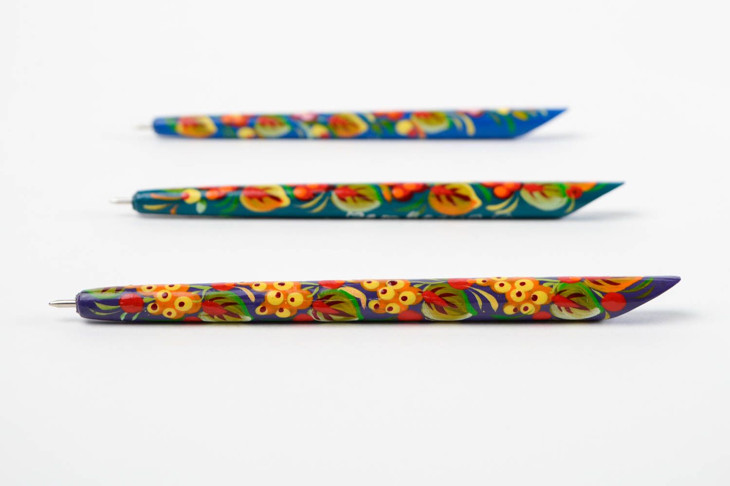 3 bolígrafos decorados hechos a mano efectos de escritorio regalos originales foto 3