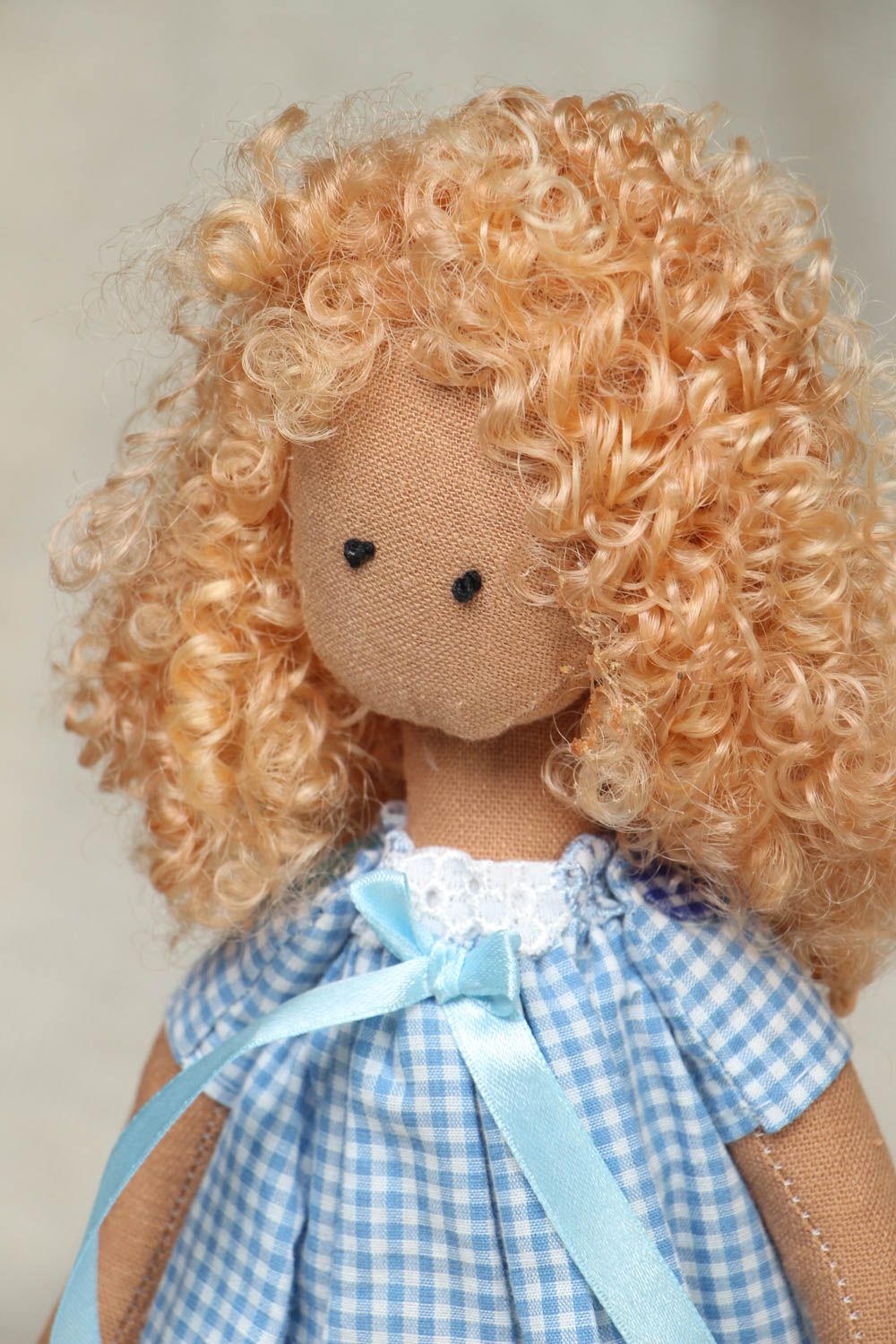 Collectible doll in blue dress photo 2
