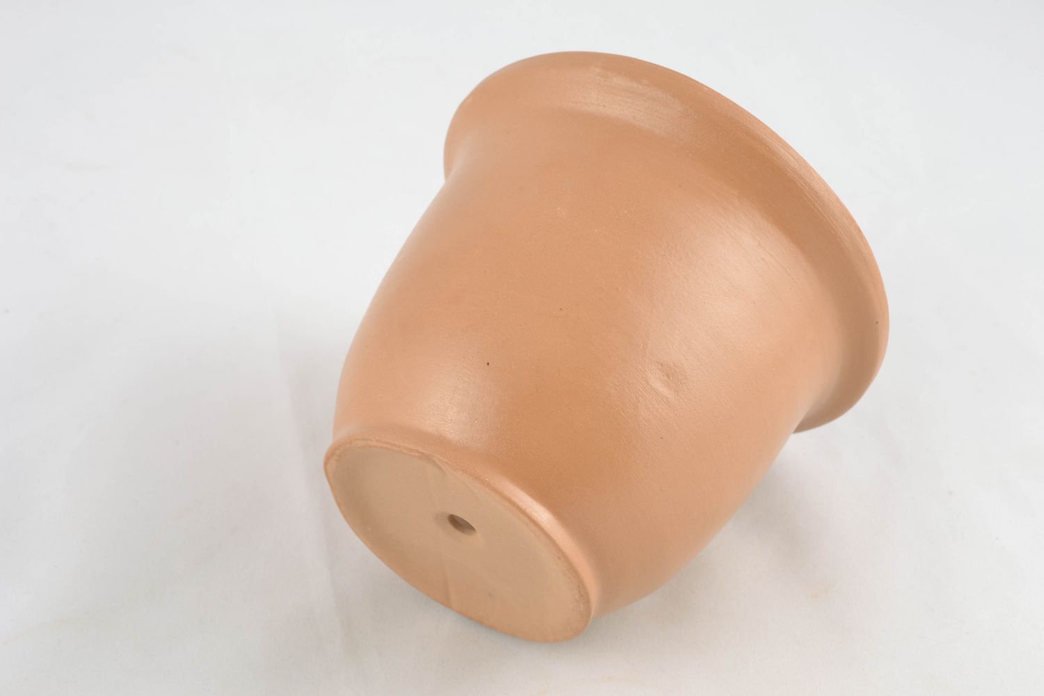Plain ceramic clay pot in beige color 1 lb photo 4
