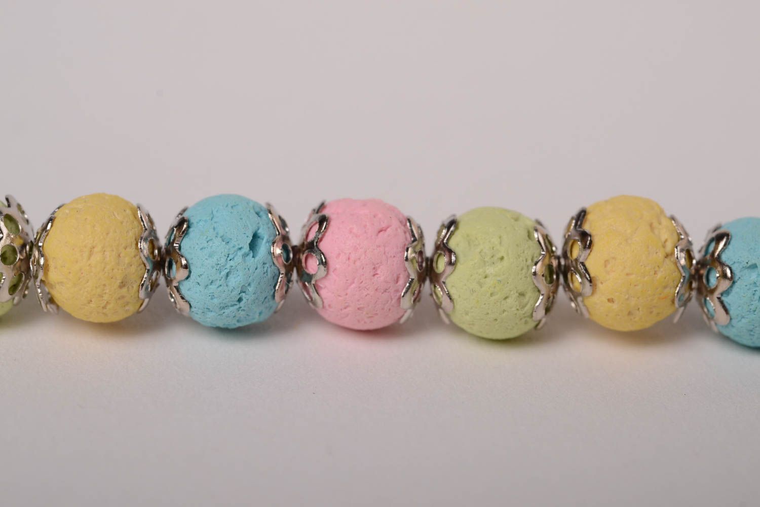 Colorful handmade bracelet bead bracelet polymer clay designer jewelry photo 6