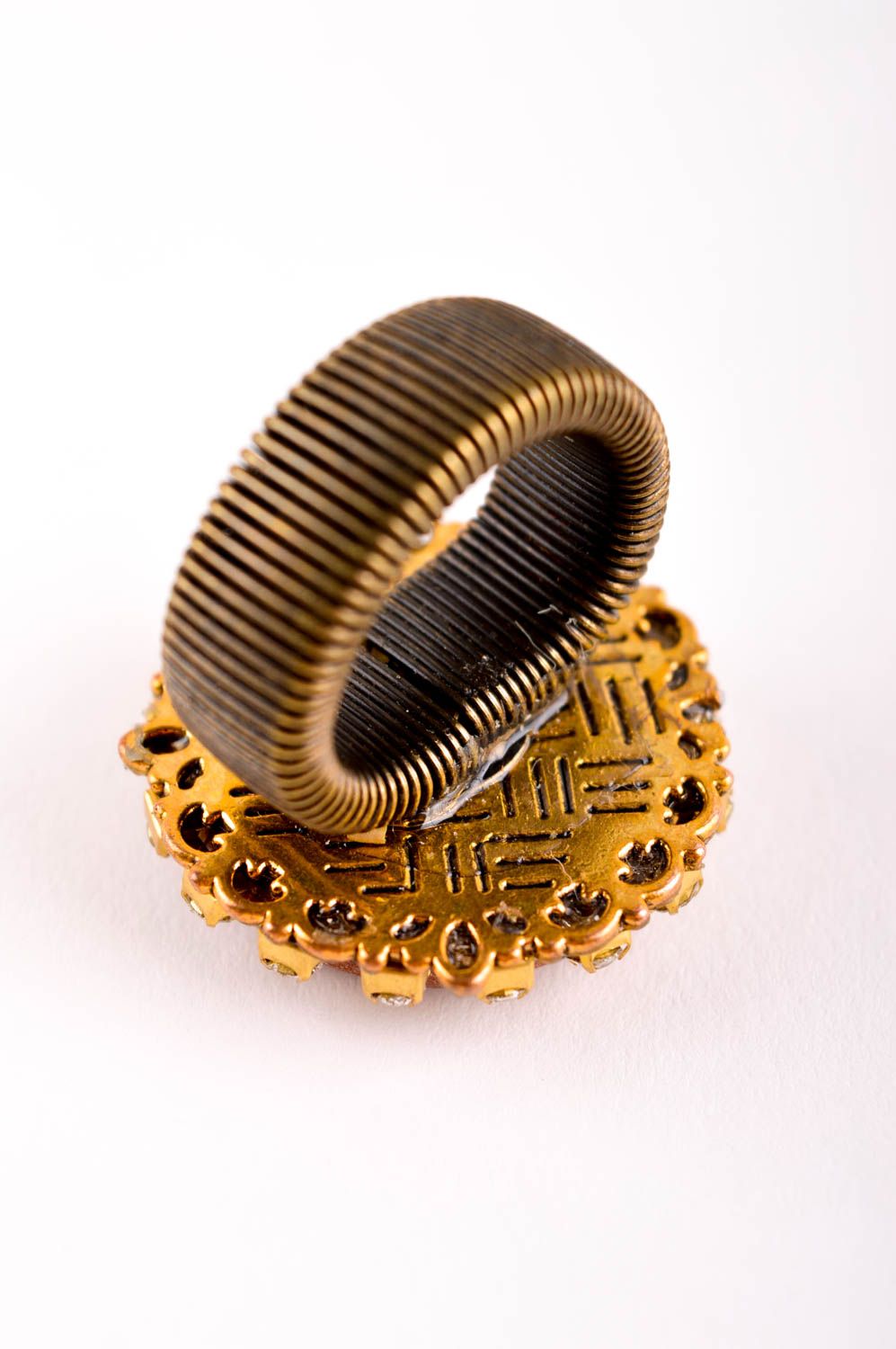 Handmade ring unusual jewelry designer ring with stones gift ideas women jewelry photo 4