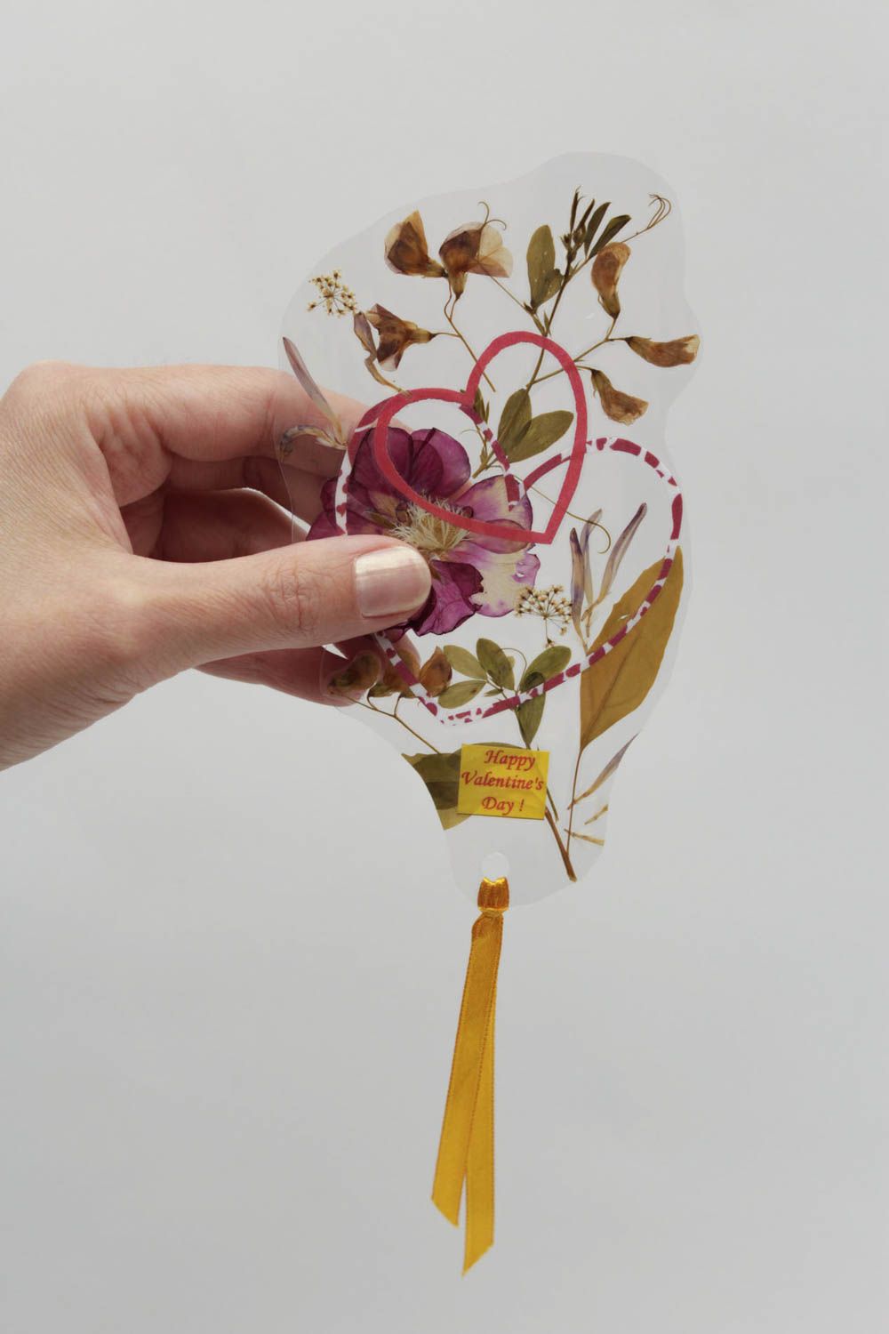 Marcapáginas artesanal regalo artesanal con flores secas artículo de papelería foto 2