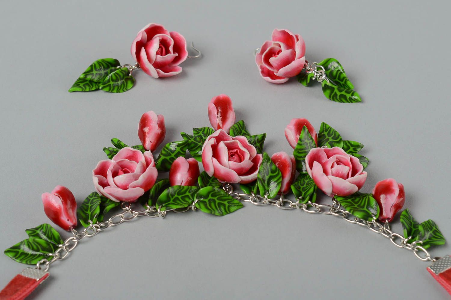 Frauen Accessoireы handmade Halskette für Frauen tolle Schmuck Ohrringe foto 4