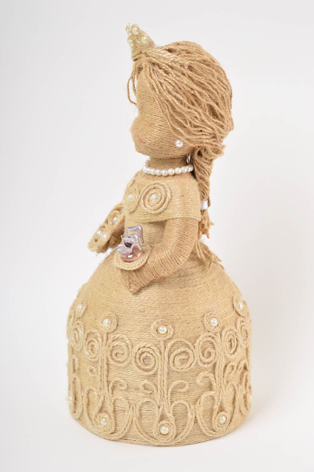 Figurine femme faite main Décoration ficelle design Cendrillon Déco maison photo 4