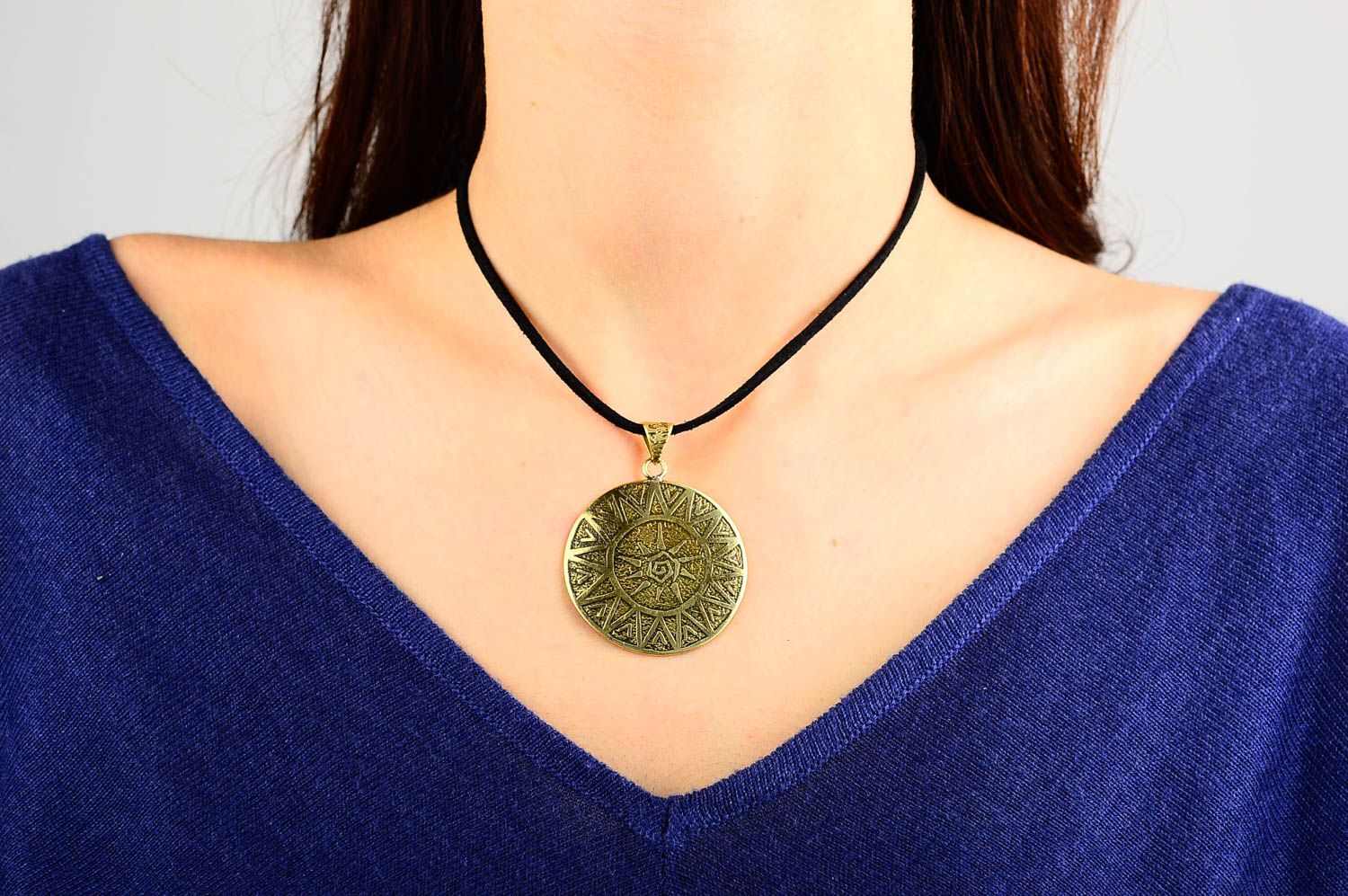 Handmade pendant unusual accessory gift ideas metal pendant for women photo 2