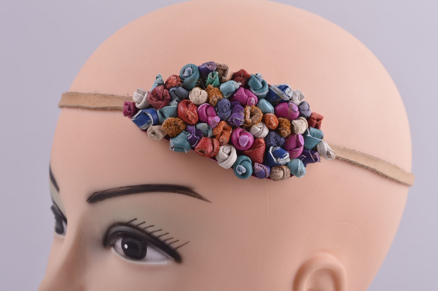 Handmade designer headband unusual female accessory elegant headband gift photo 4