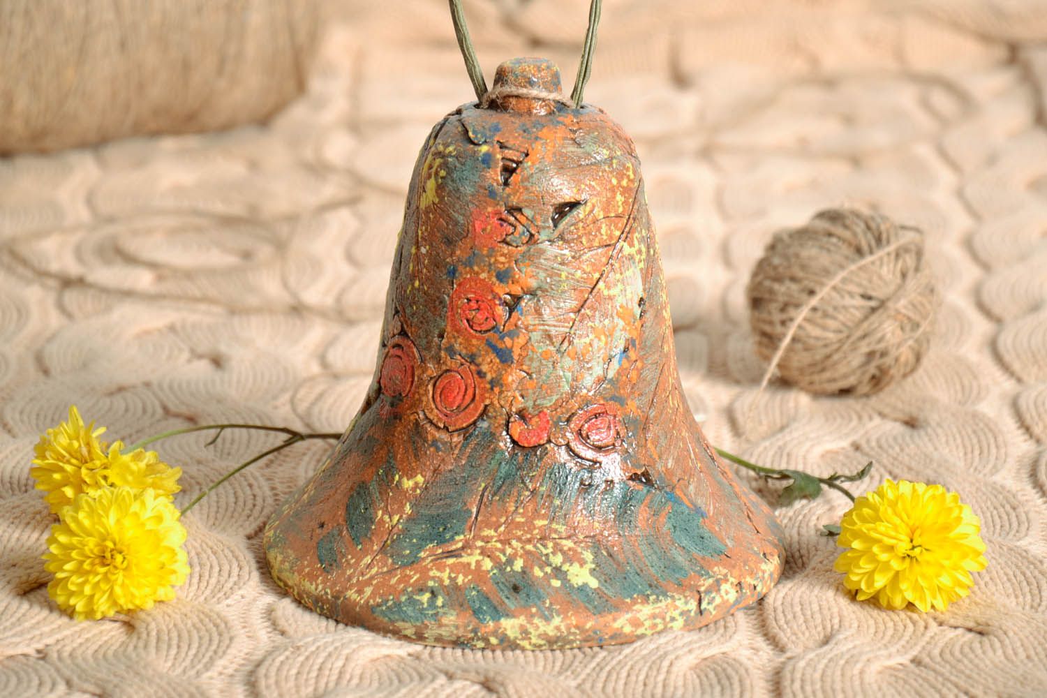Ceramic bell in ancient style photo 1