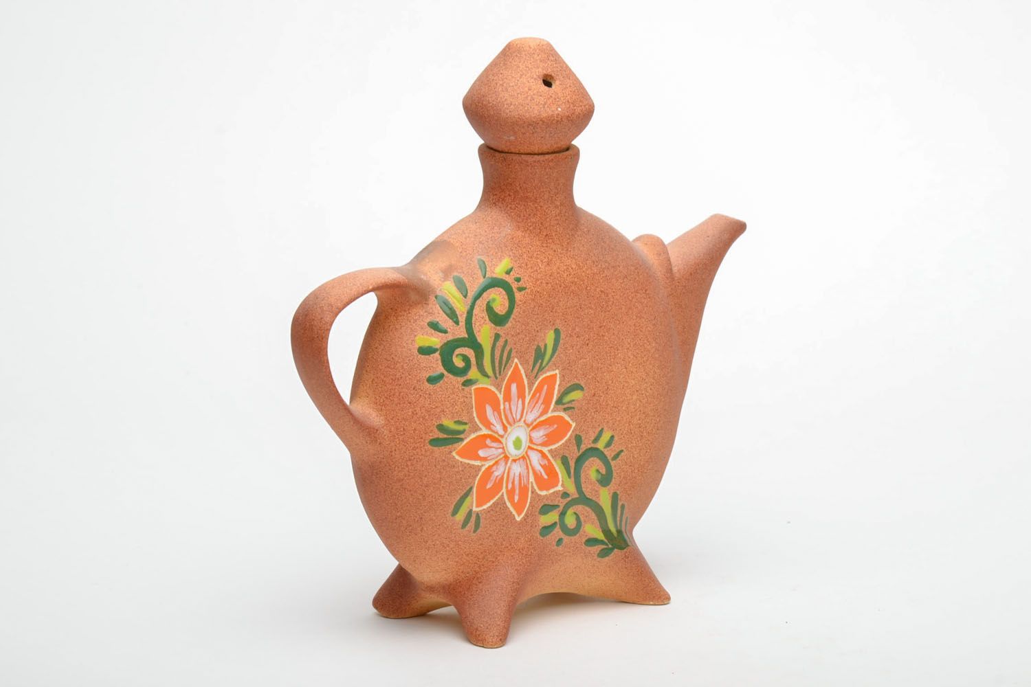 Flat ceramic teapot photo 3