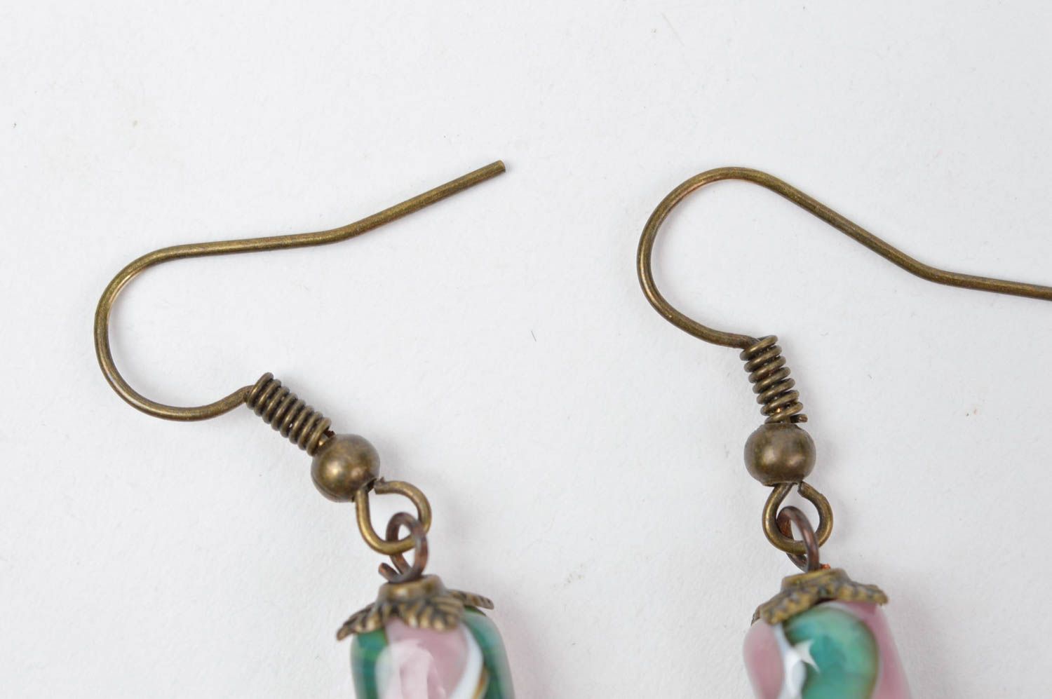 Unusual handmade glass earrings lampwork earrings fashion accessories for girls photo 2