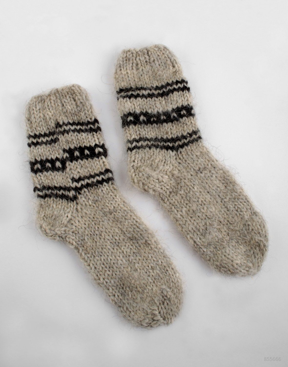 Grey wool men's socks  photo 2