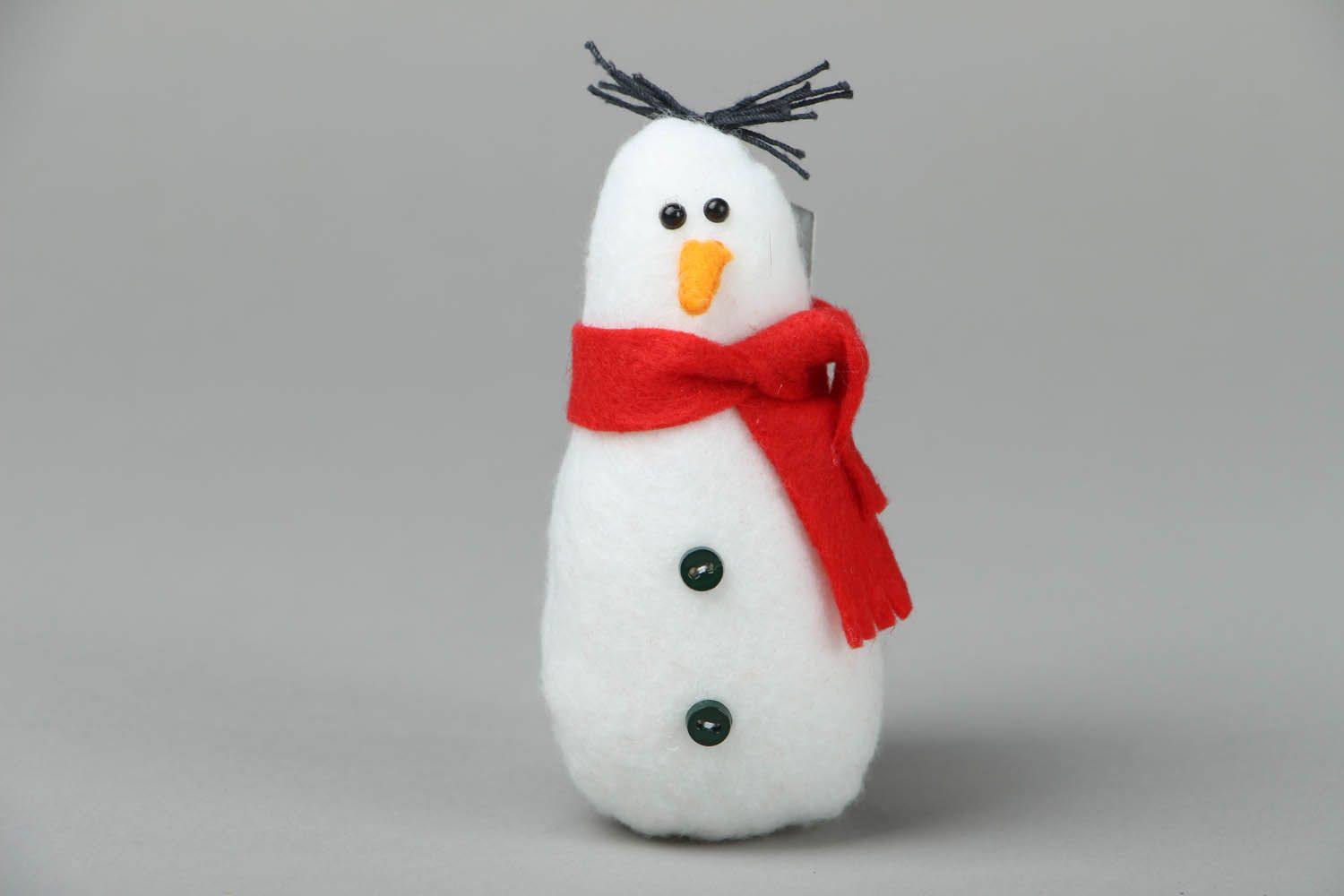 Boneco de neve decorativo costurado a mão Igor foto 1