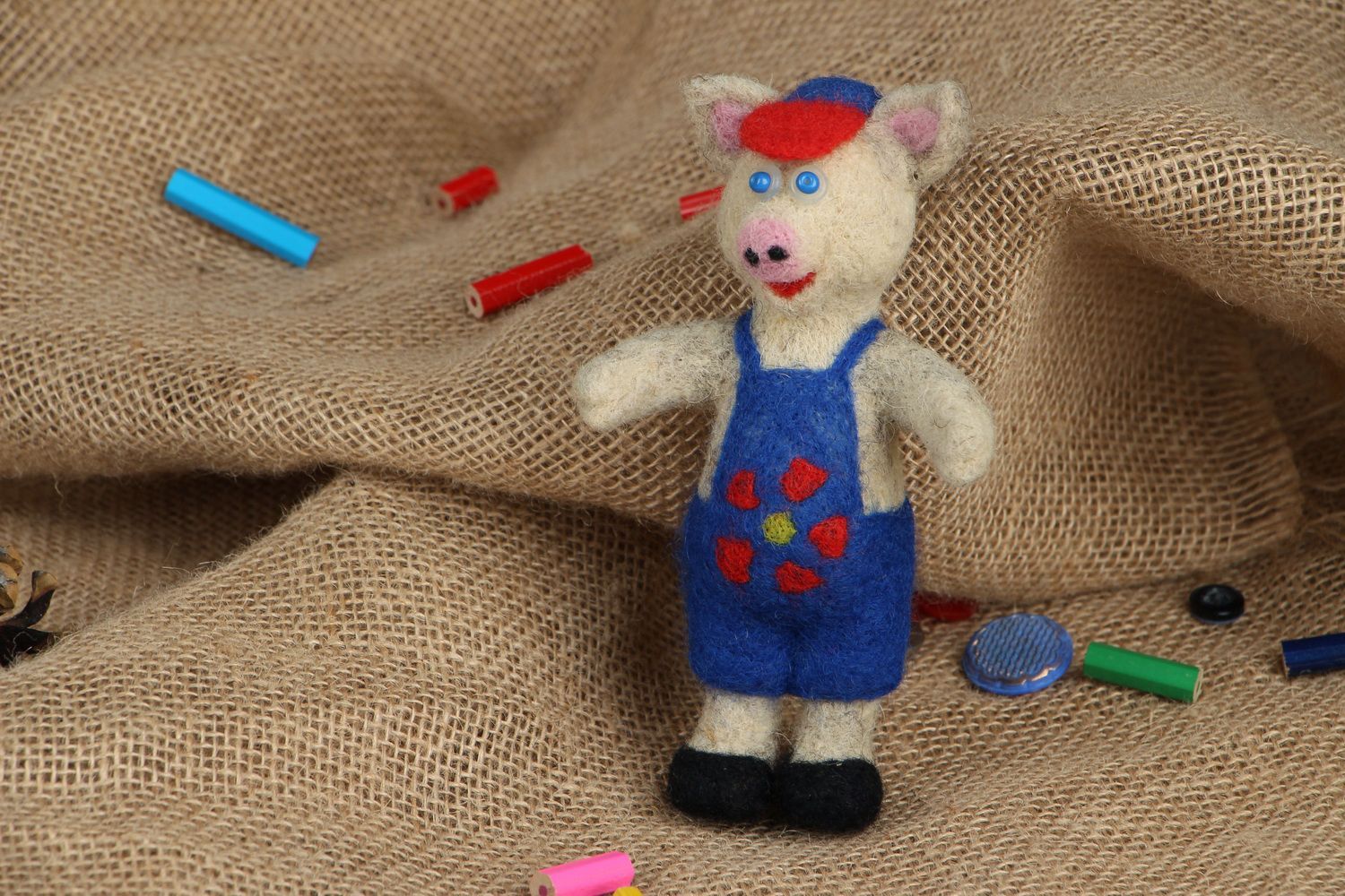 Wool toy Piglet photo 5