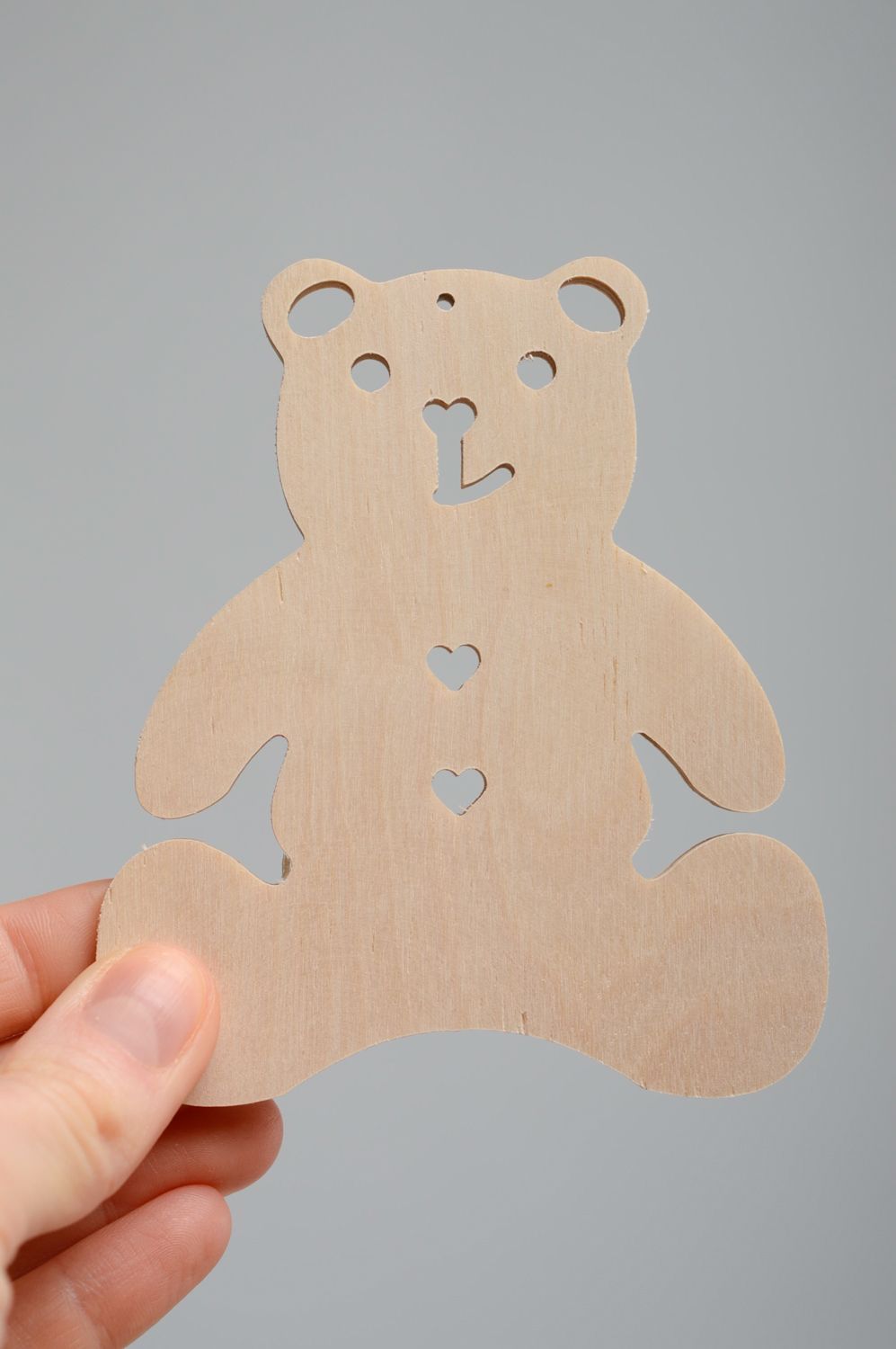 Rohling aus Holz in Form eines Bären  foto 4