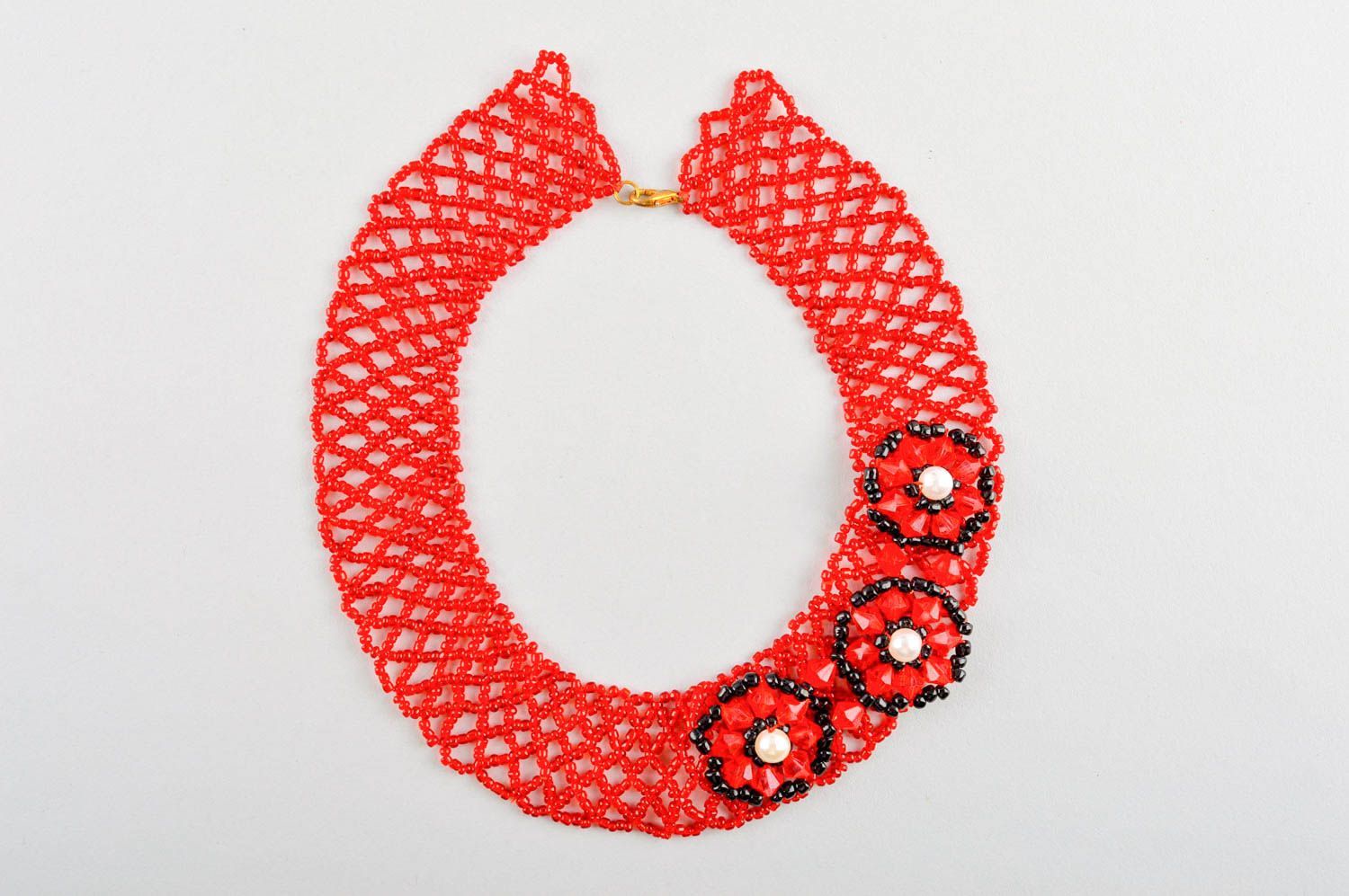 Handmade designer necklace beaded stylish necklace cute unusual accessory photo 2