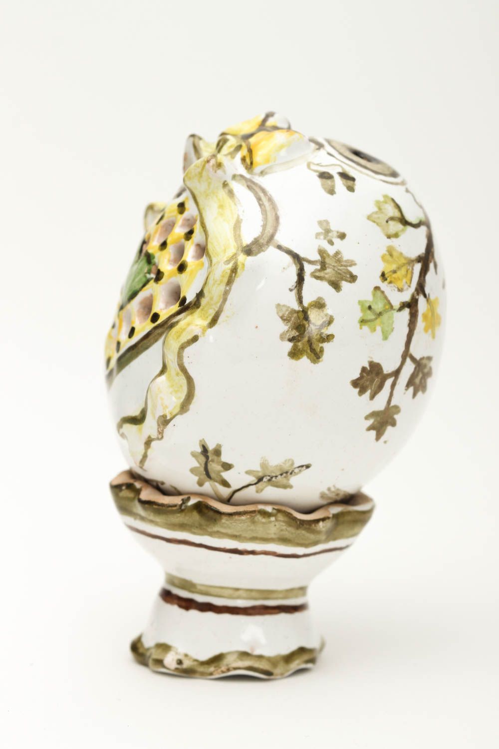 Huevo pintado hecho a mano de arcilla objeto decorativo regalo original foto 2