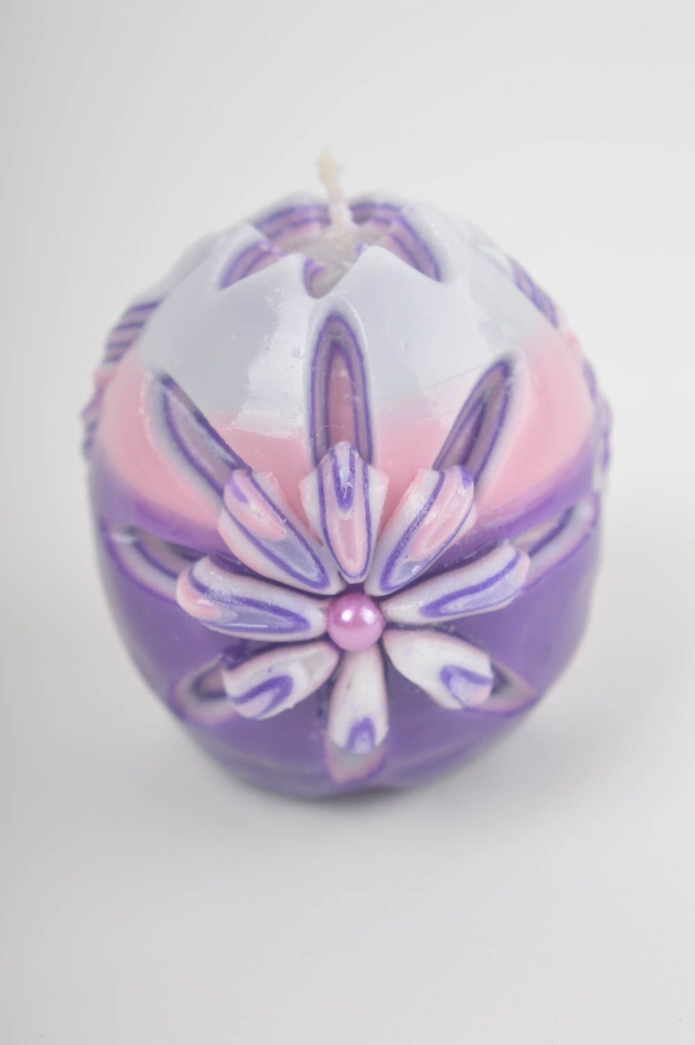 Easter egg purple flower candle women or girl's gift candle 2,76 inch, 0,25 lb photo 2
