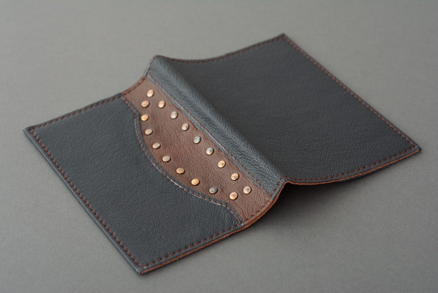 Passport cover made of leather photo 3