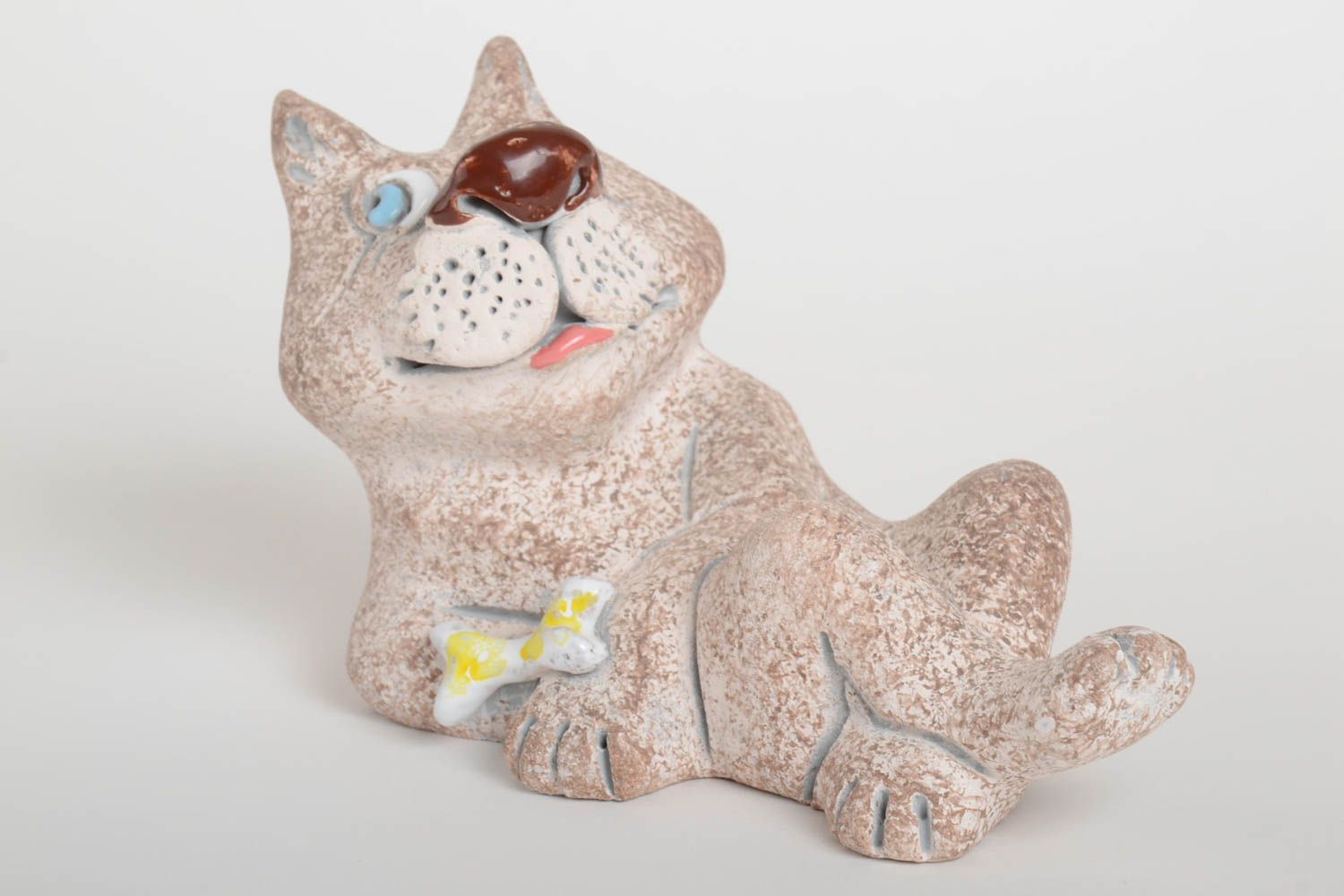 Tirelire chien faite main Figurine animal en céramique Cadeau original photo 2