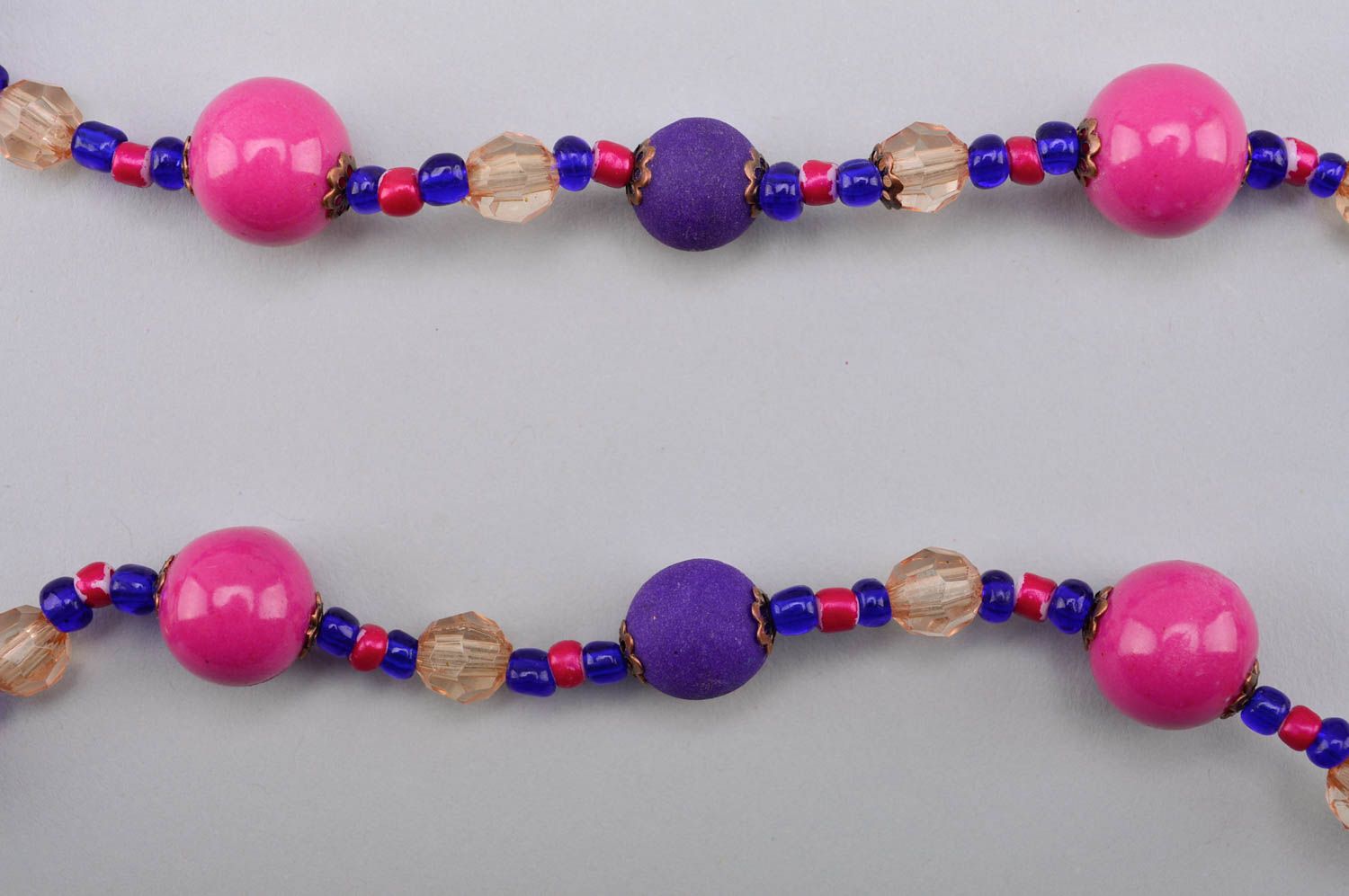 Stylish handmade bead necklace plastic necklace beaded necklace for girls photo 4