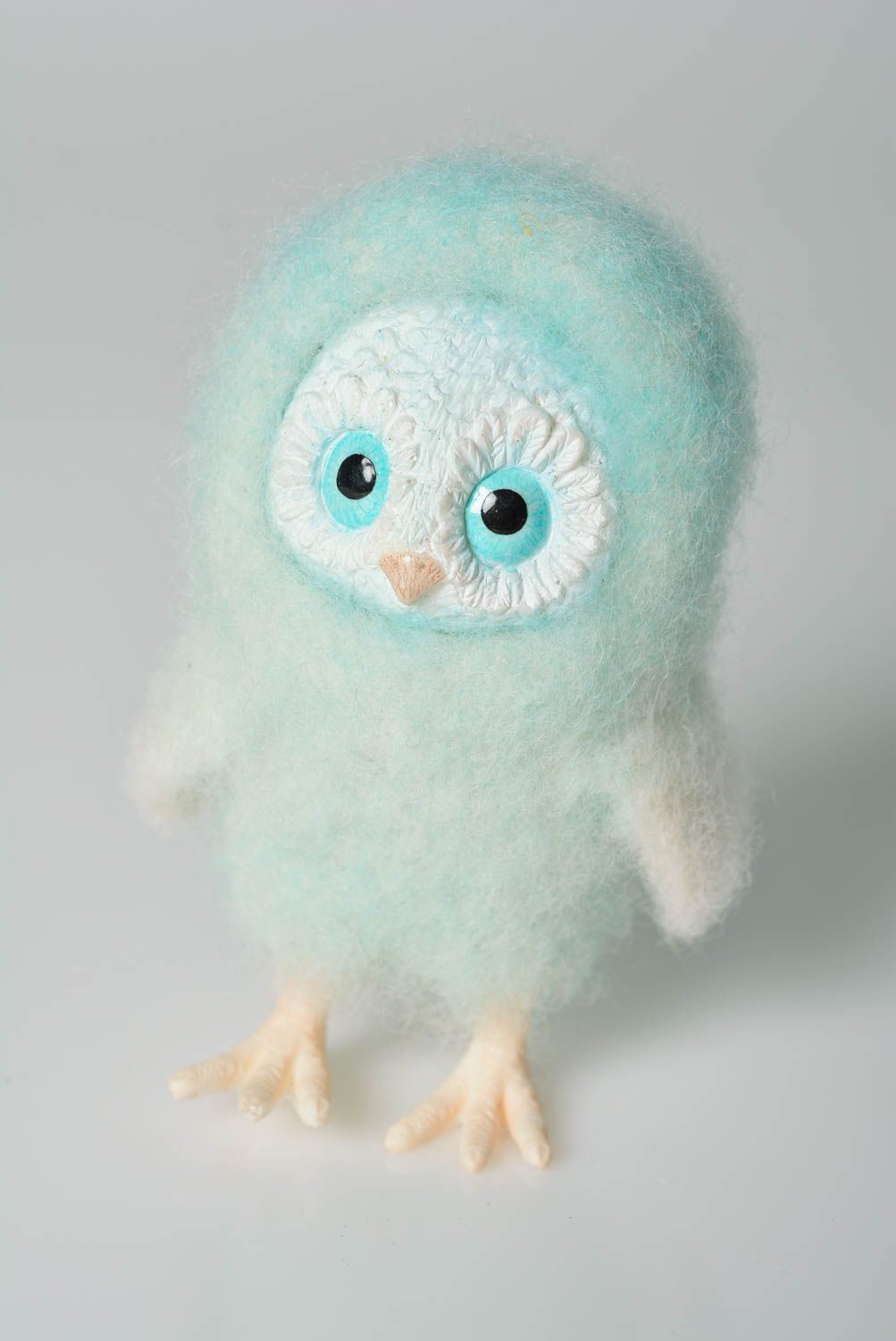 Handmade designer felted toy interior toy cute doll present for baby photo 1