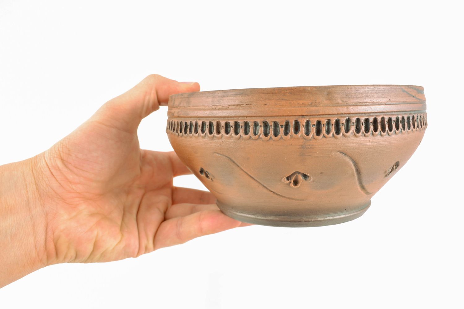Ceramic bowl kilned with milk 0,8 liters photo 2