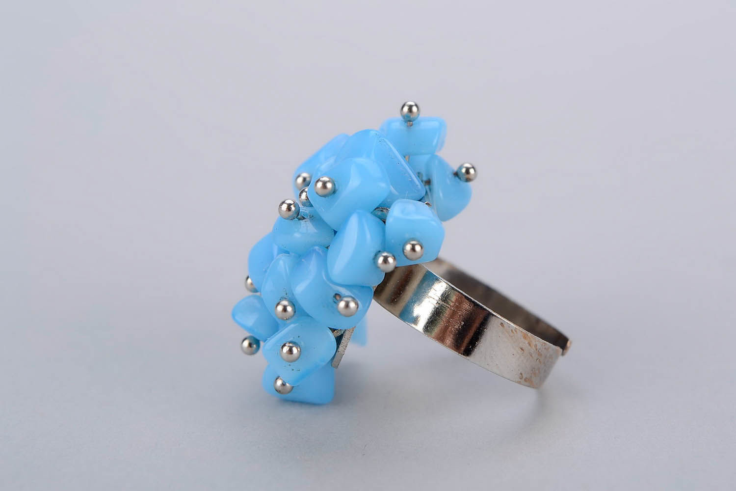 Ring mit blauem Agat foto 3