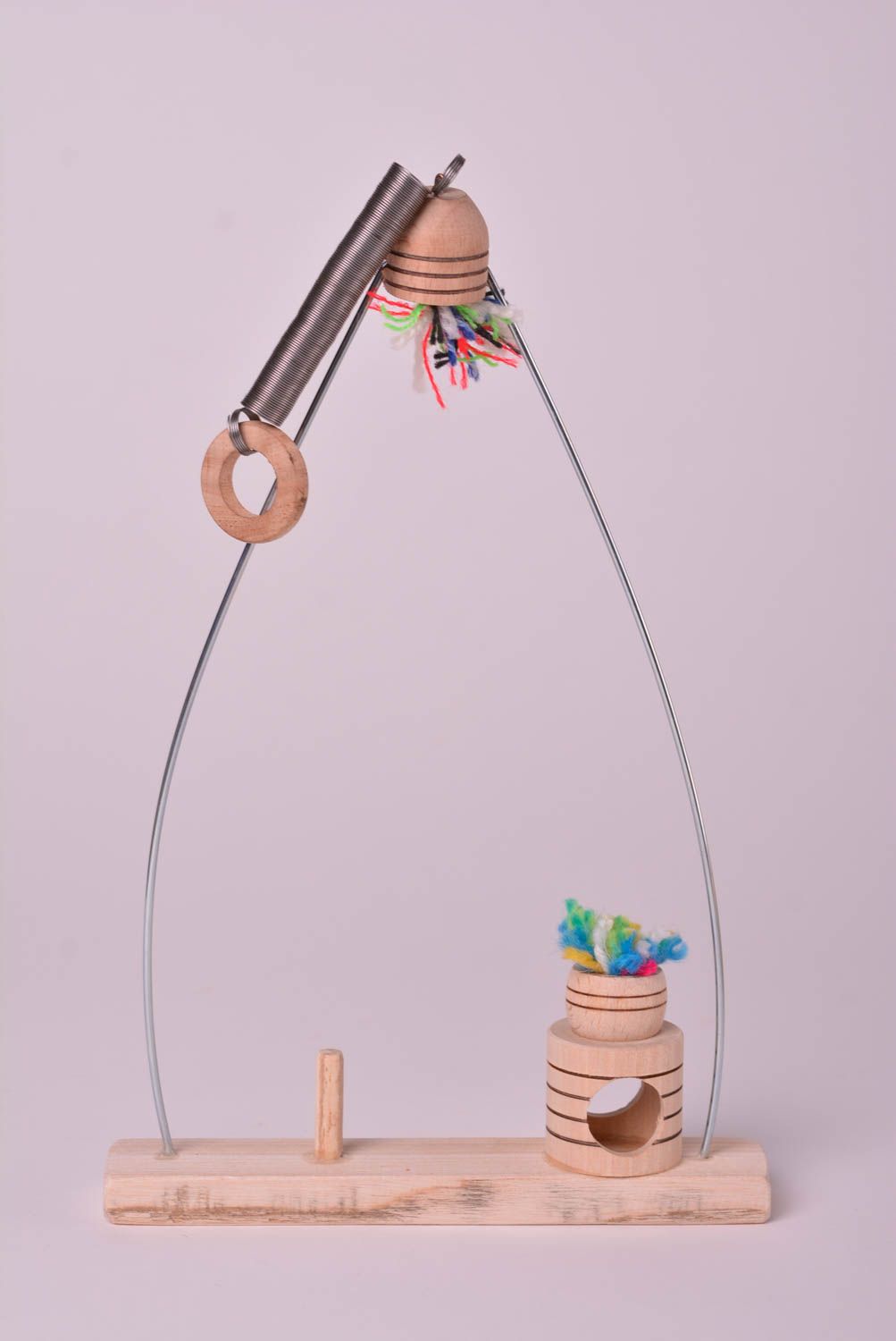 Игрушка ручной работы игрушка из дерева подарок для ребенка На качелях фото 5