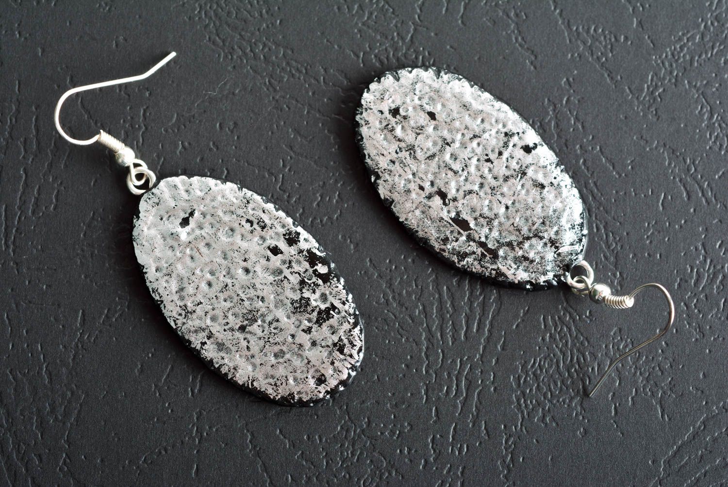 Handmade earrings polymer clay designer accessories dangling earrings gift ideas photo 2