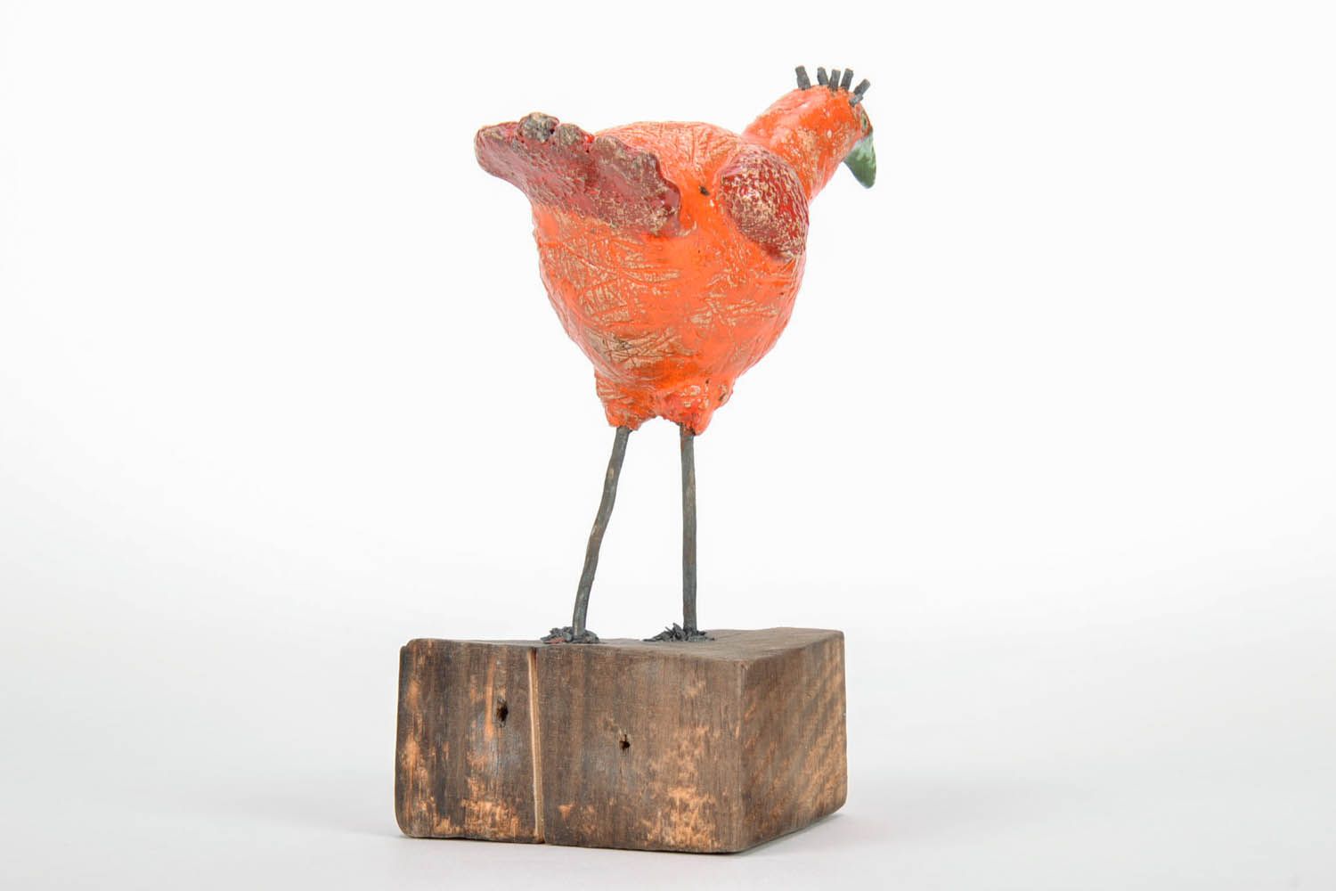 Figurine céramique de poule faite main photo 3