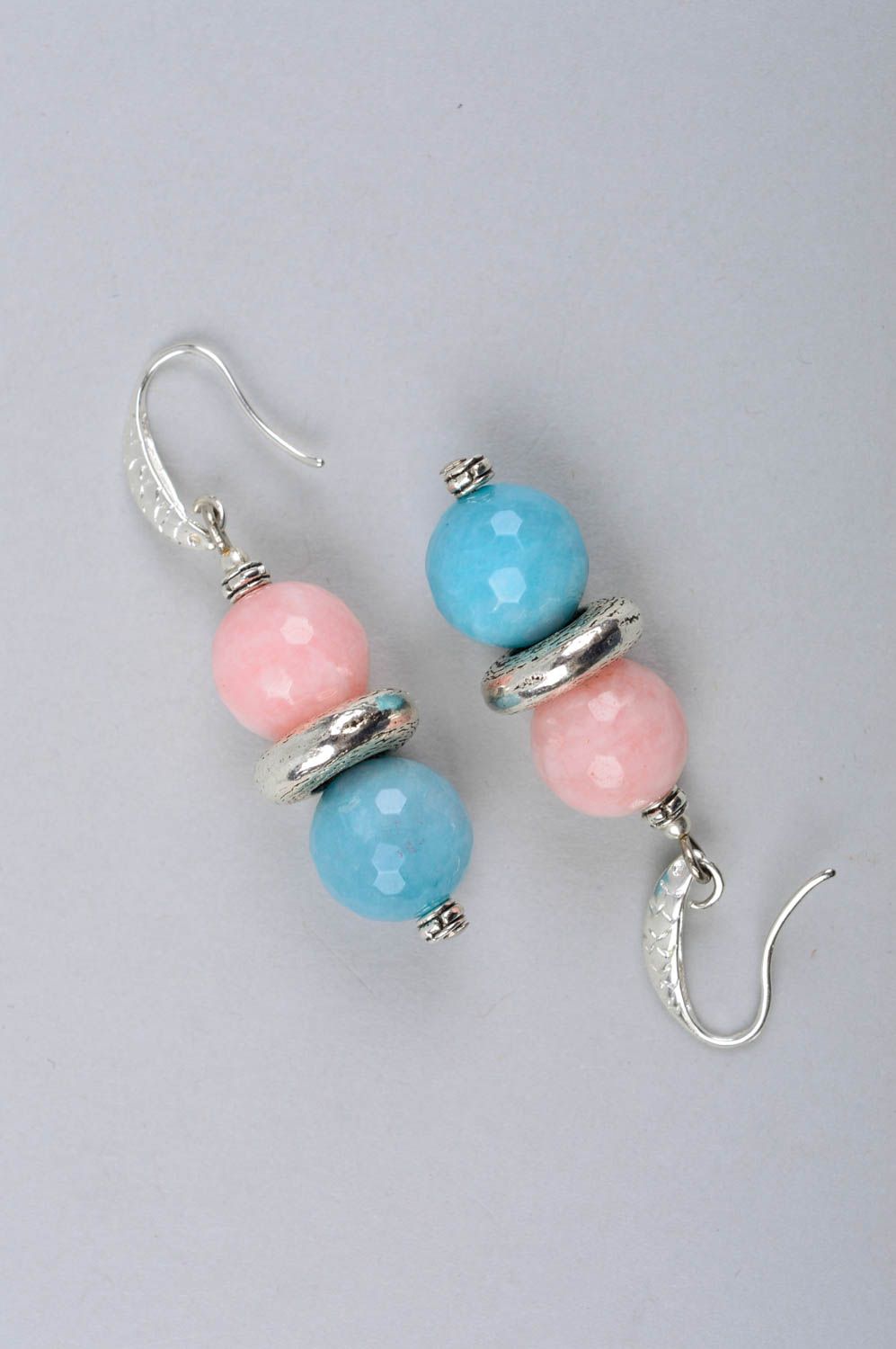 Handcrafted natural agate earrings beautiful designer accessory gift idea photo 5