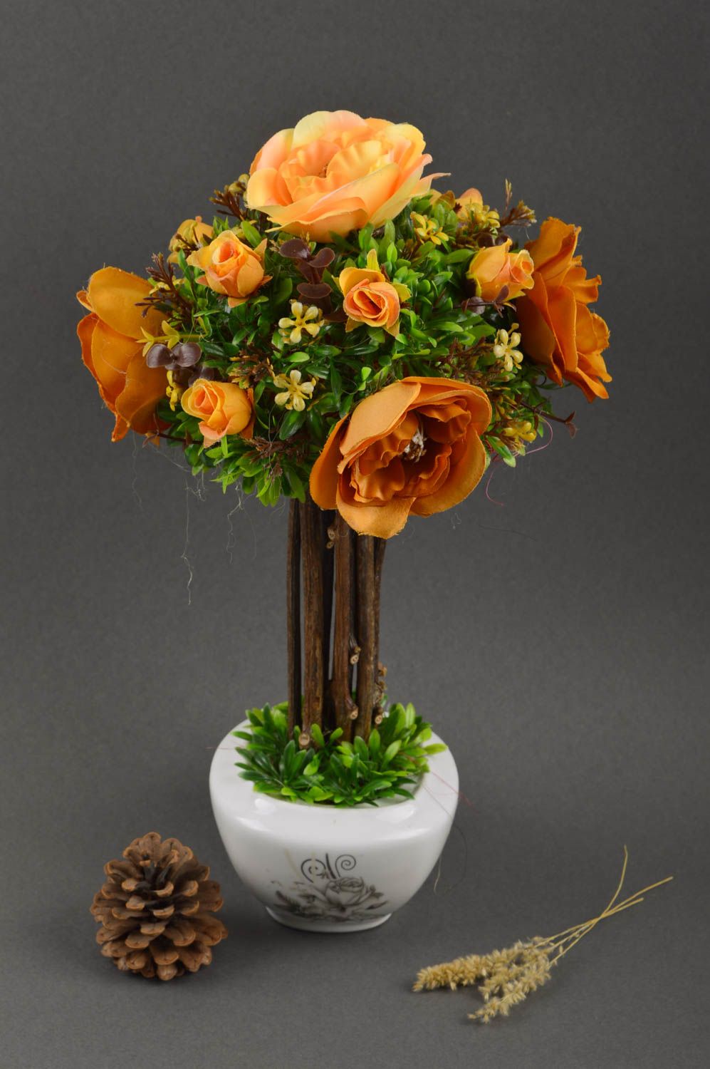 Topiario artificial árbol de flores elemento decorativo regalo original foto 1