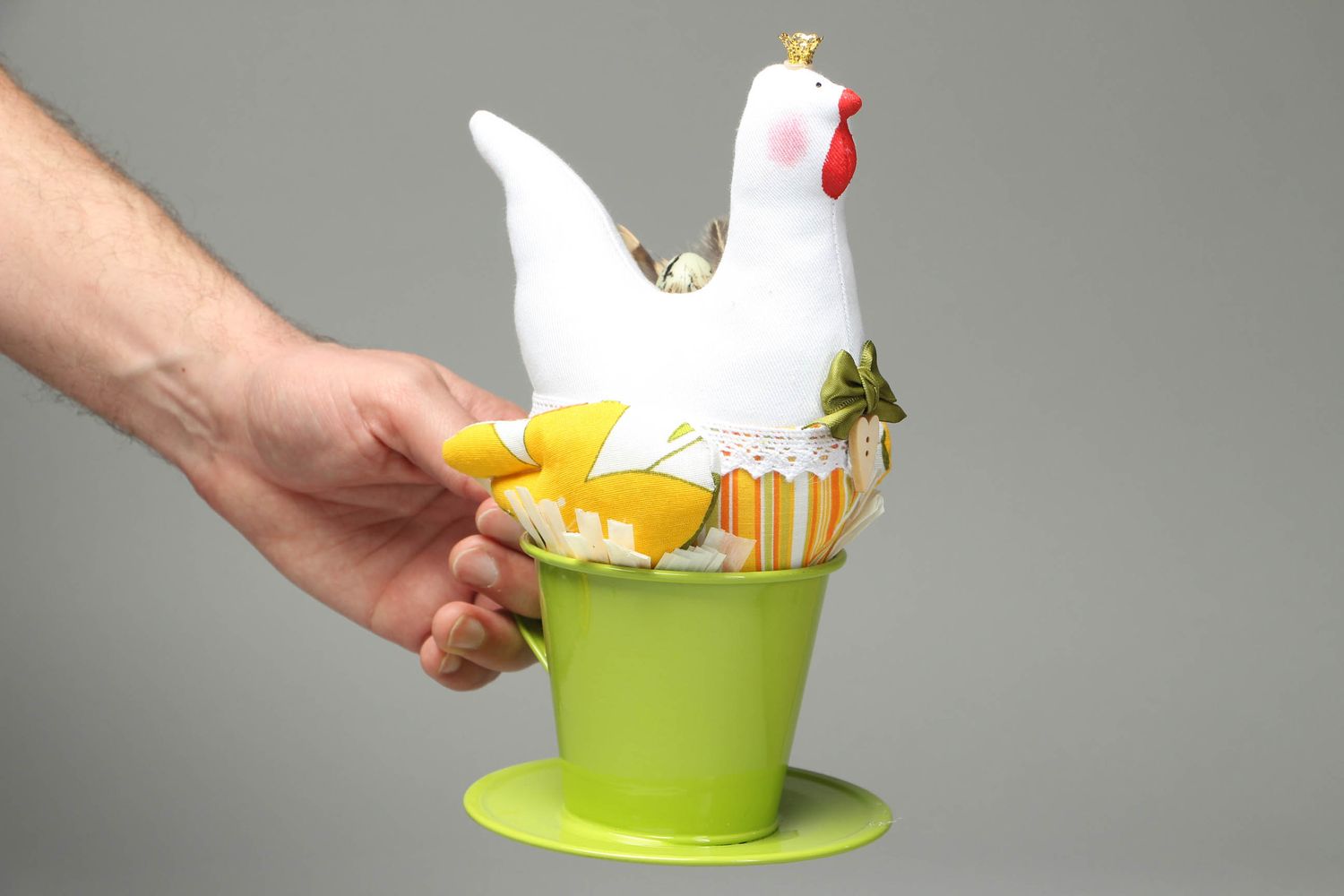 Soft interior toy Chicken in Green Cup photo 4
