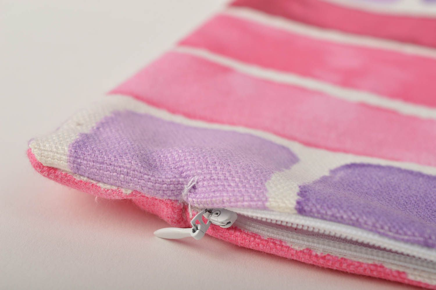 Декоративная наволочка handmade розовая необычный подарок текстильный декор фото 3