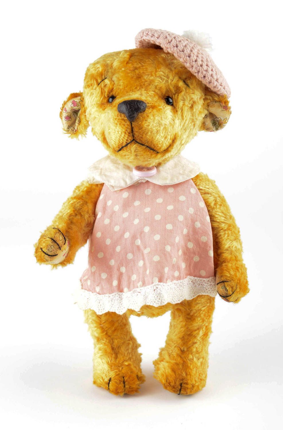 Handmade soft toy bear toy stuffed toy cute baby toys collectible toy for baby photo 2