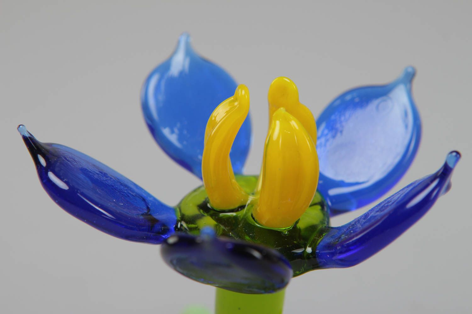 Collectible lampwork glass statuette Flower photo 2
