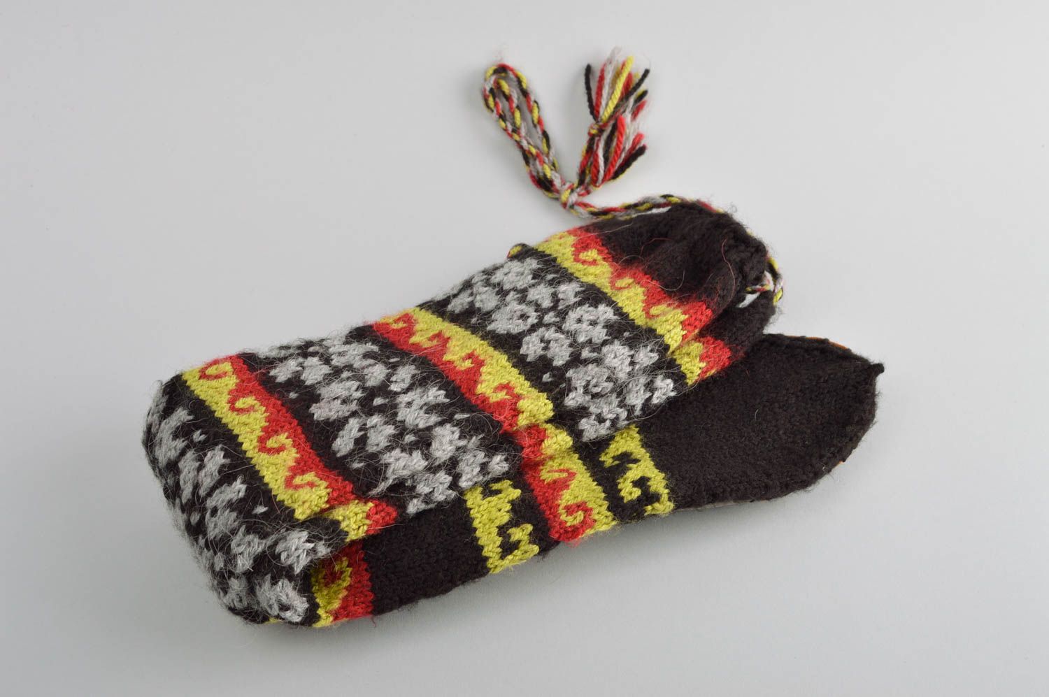 Handmade designer warm socks unusual high winter socks beautiful accessory photo 5
