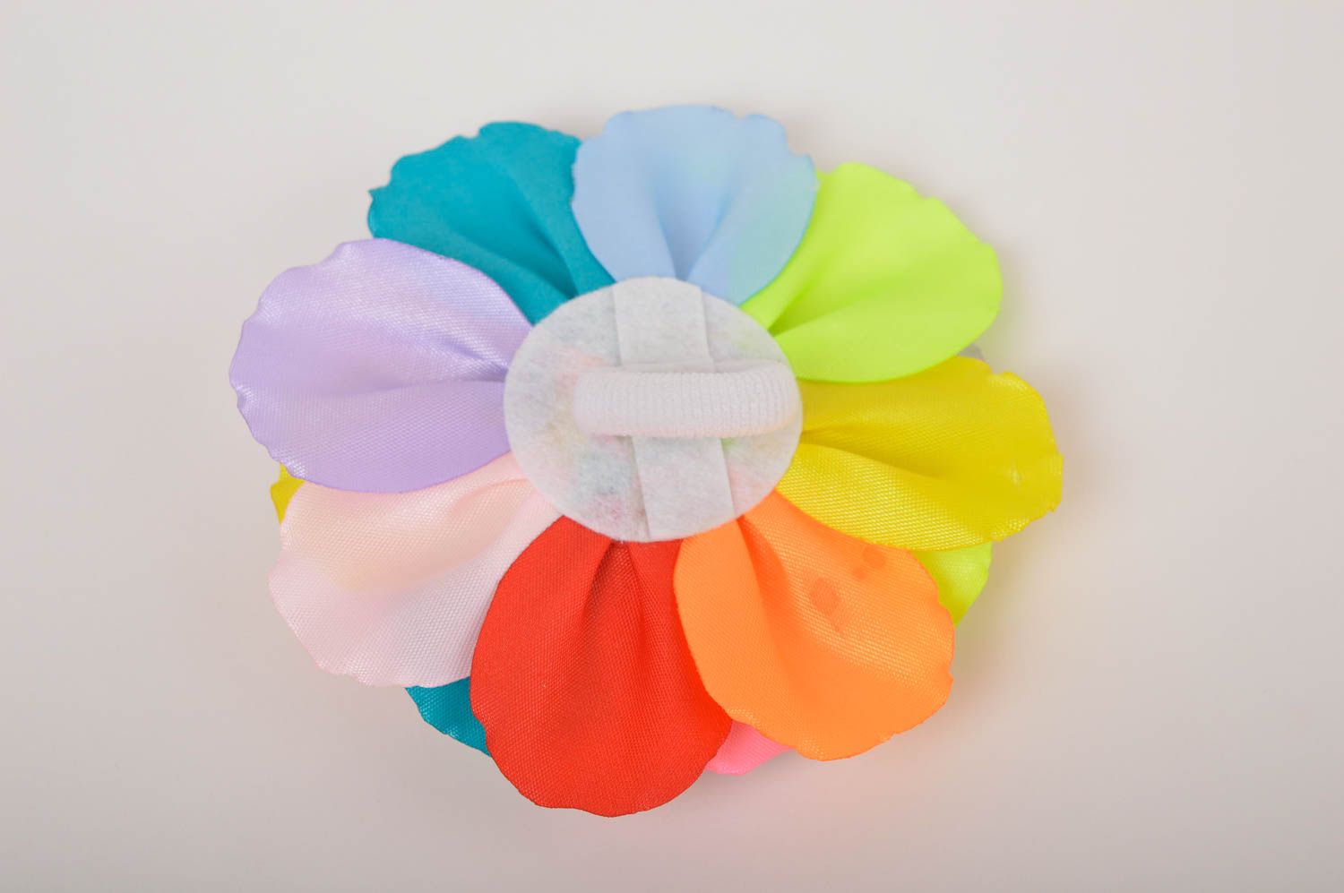 Аксессуар для волос хэндмэйд детская резинка для волос резинка с цветком ярким фото 3