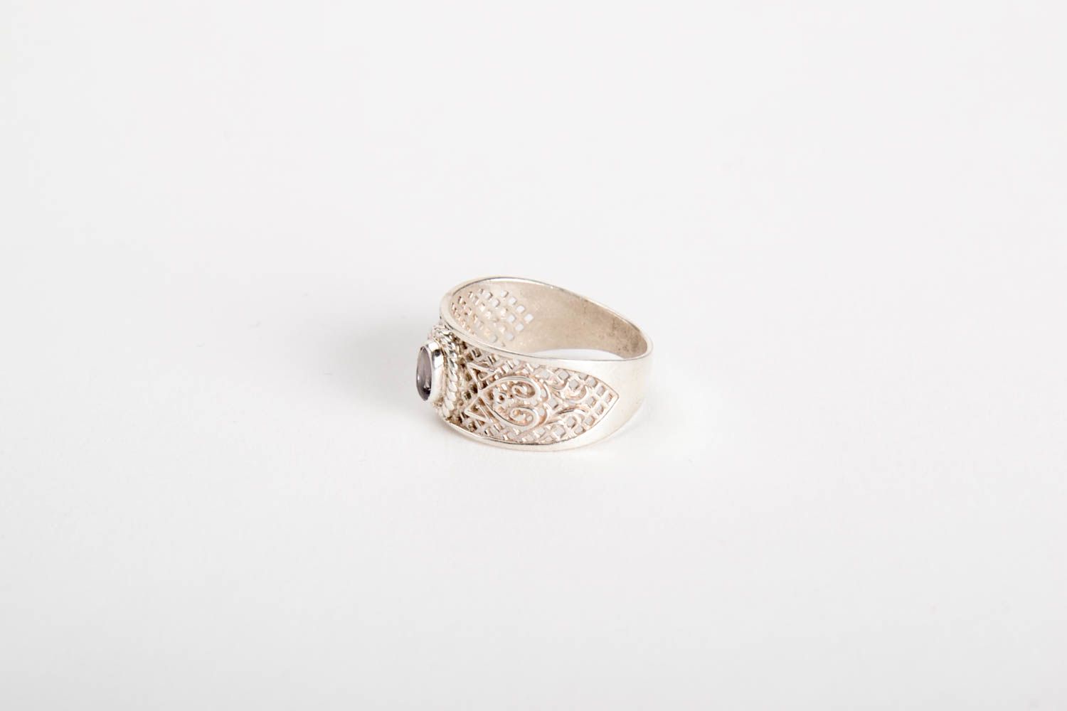 Handmade designer ring unusual silver ring present cute accessory for men photo 2