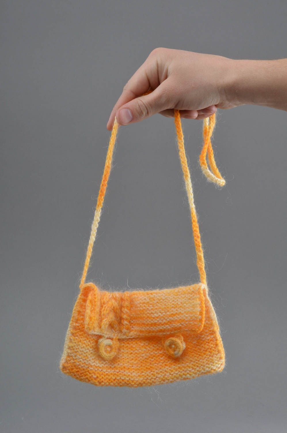 Kleine schöne interessante Damentasche Clutch mit Tragegurt und Knöpfen handmade foto 4